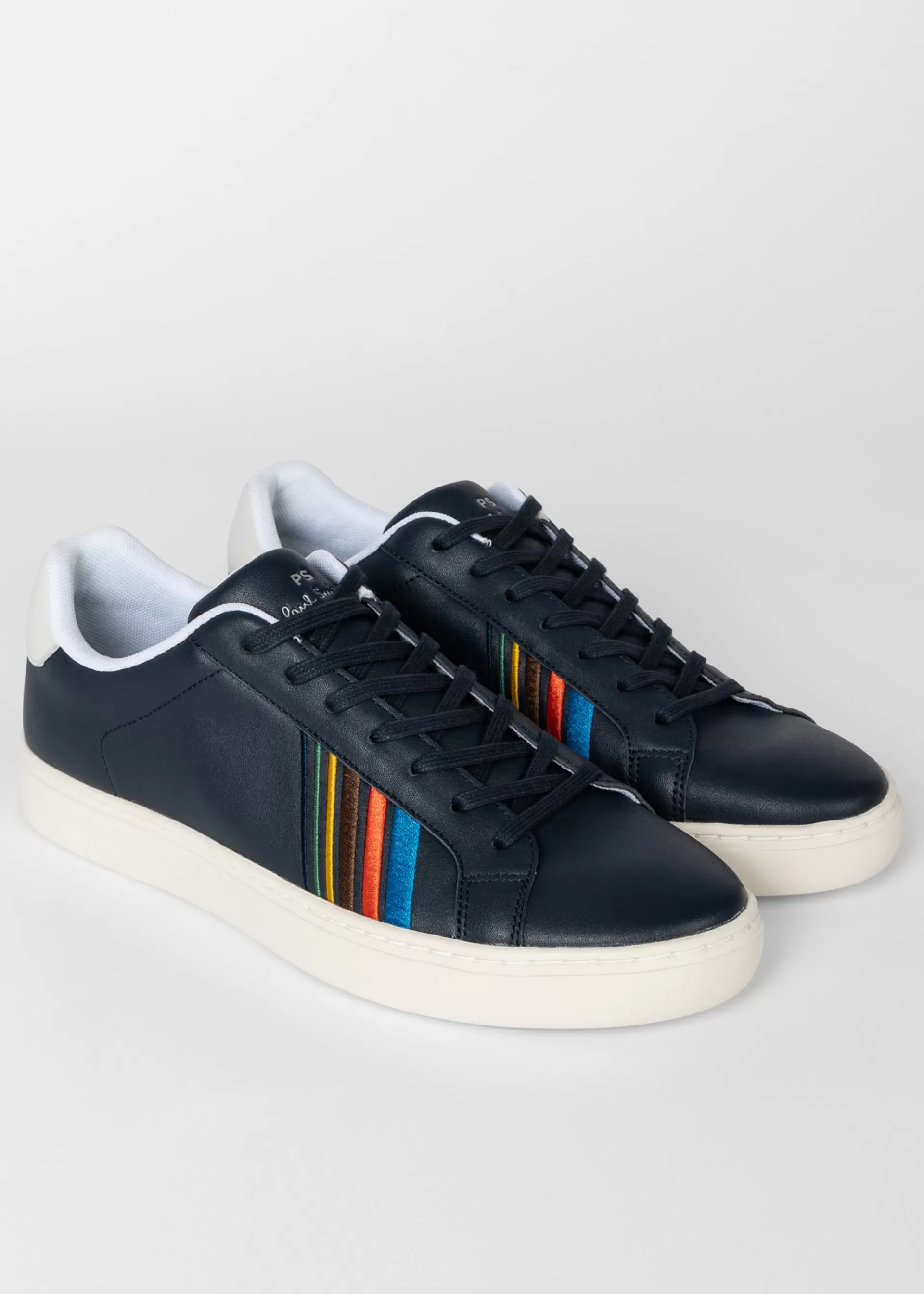 Leather 'Sports Stripe' 'Rex' Sneakers>Paul Smith Outlet