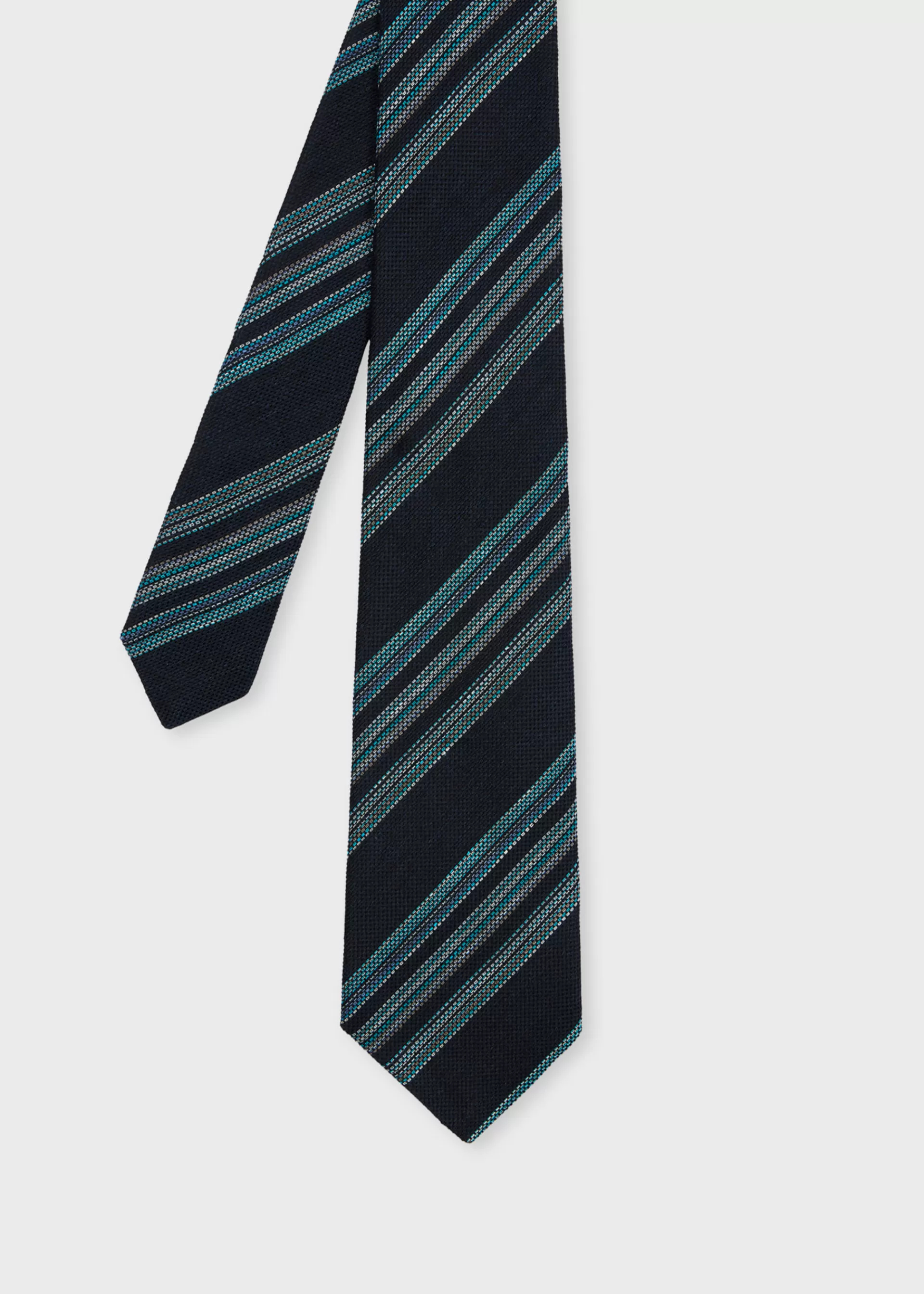 Linen-Silk Block Stripe Tie>Paul Smith Flash Sale