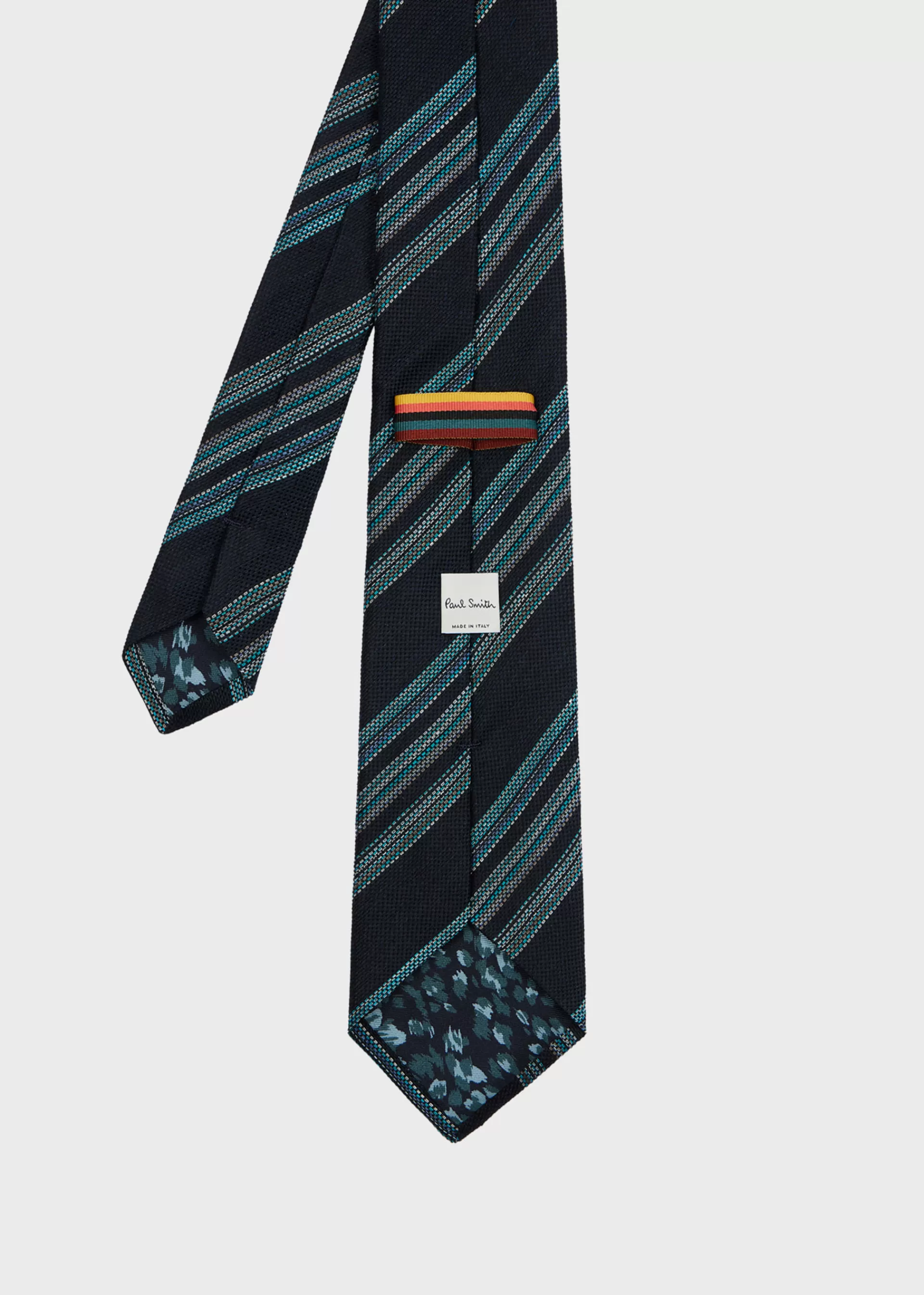 Linen-Silk Block Stripe Tie>Paul Smith Flash Sale
