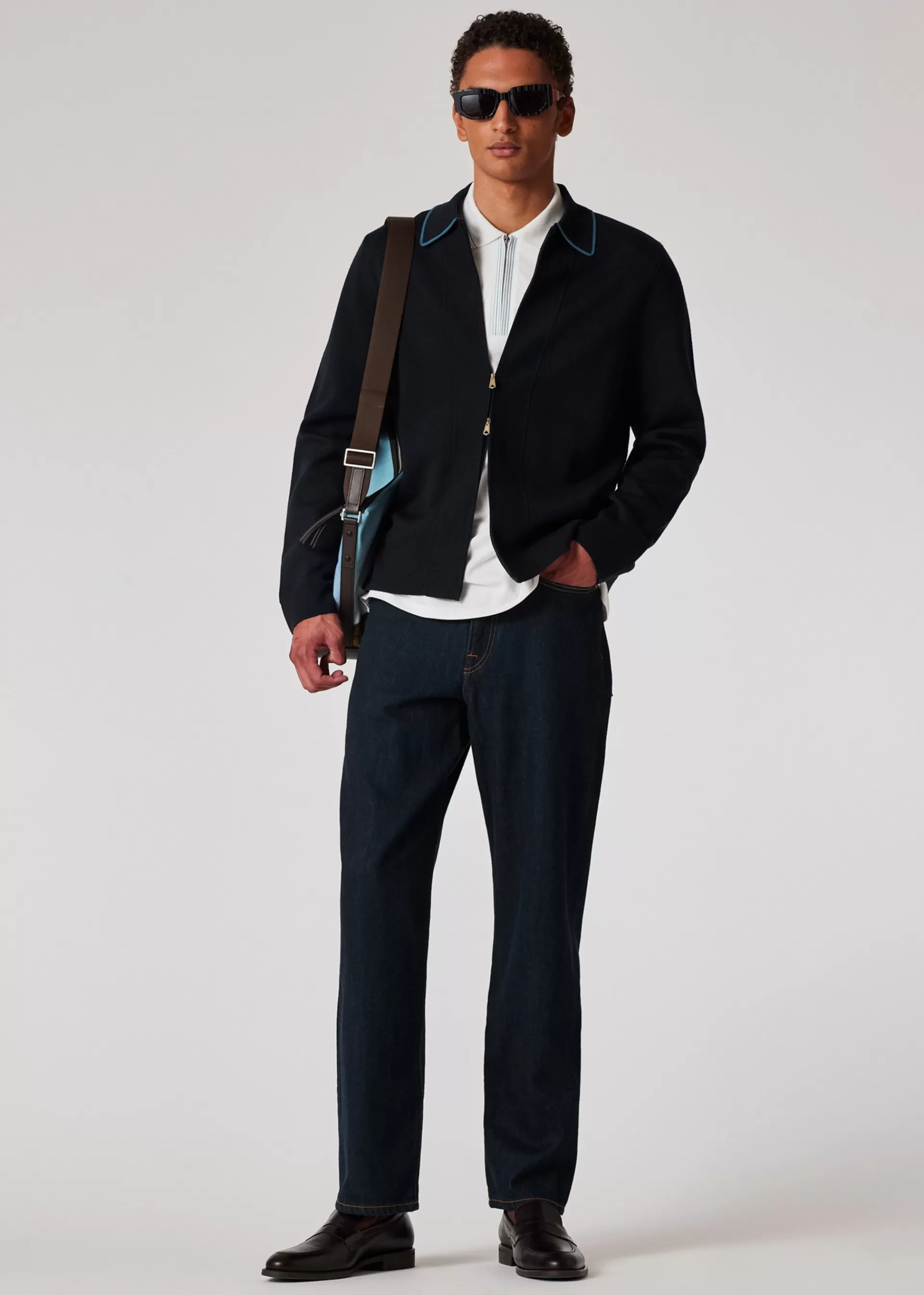 Merino Wool-Blend Zip Cardigan>Paul Smith Fashion