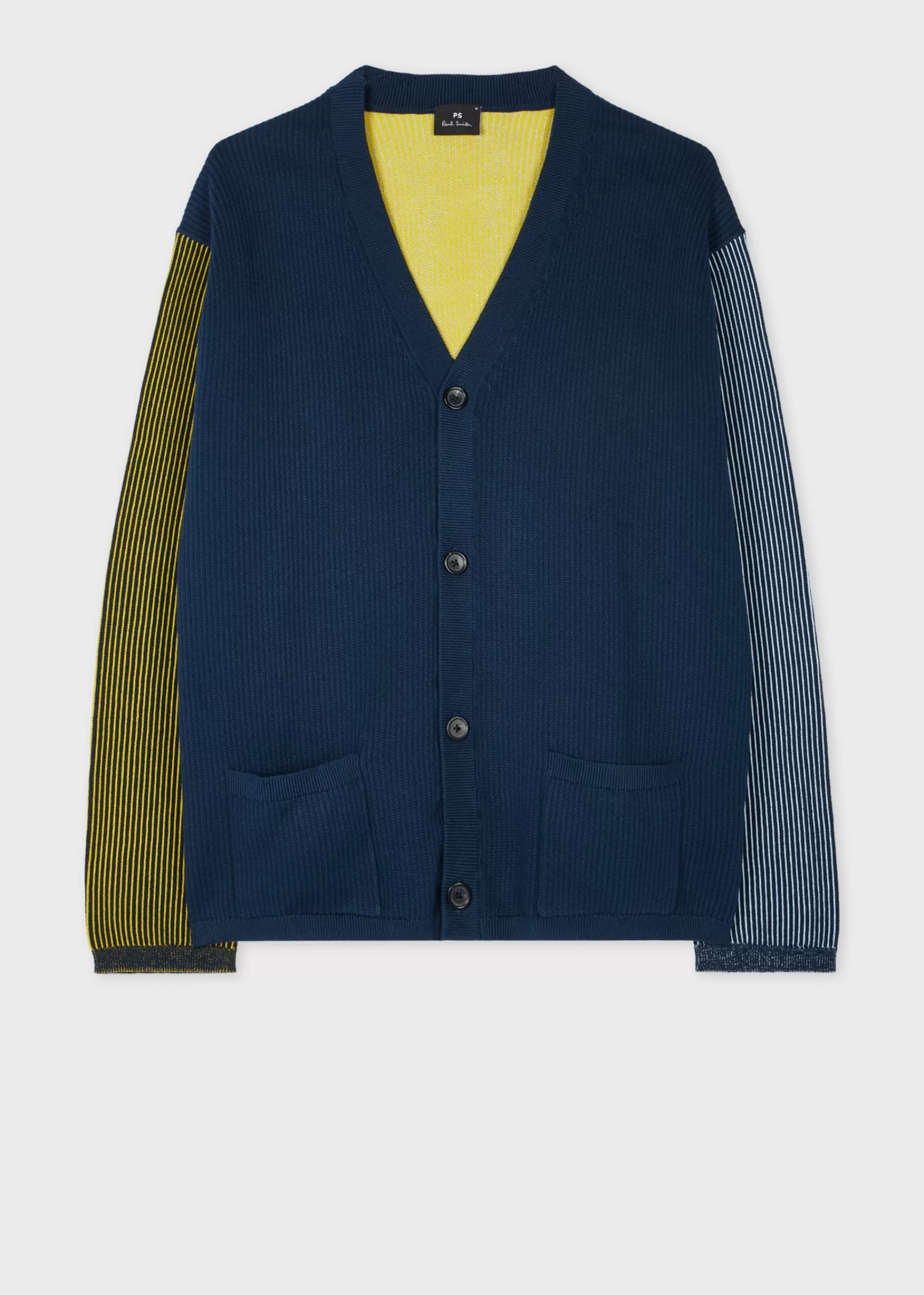 Mixed-Panel Cotton Cardigan>Paul Smith Best