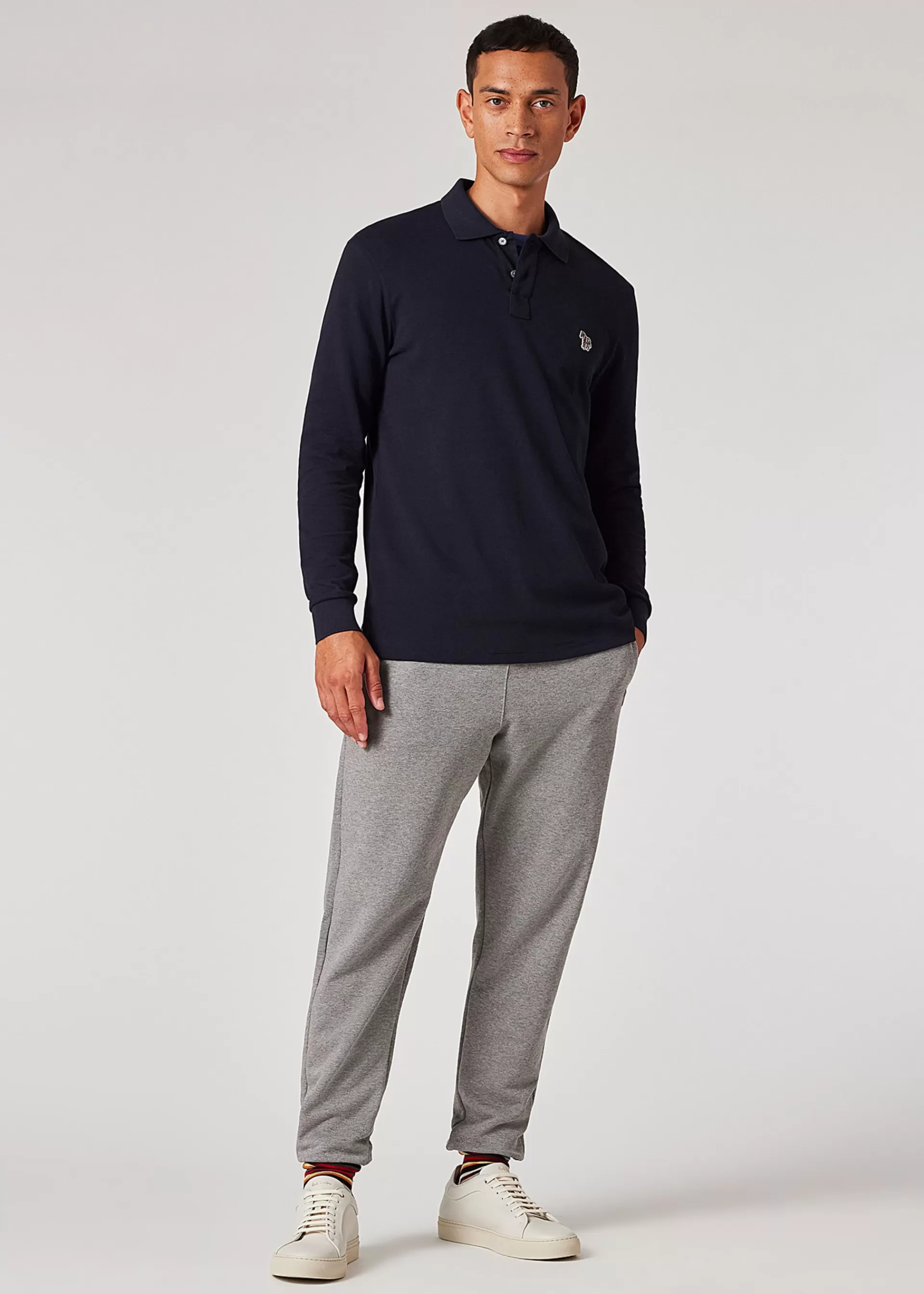 Organic Cotton Zebra Logo Long-Sleeve Polo Shirt>Paul Smith Best Sale