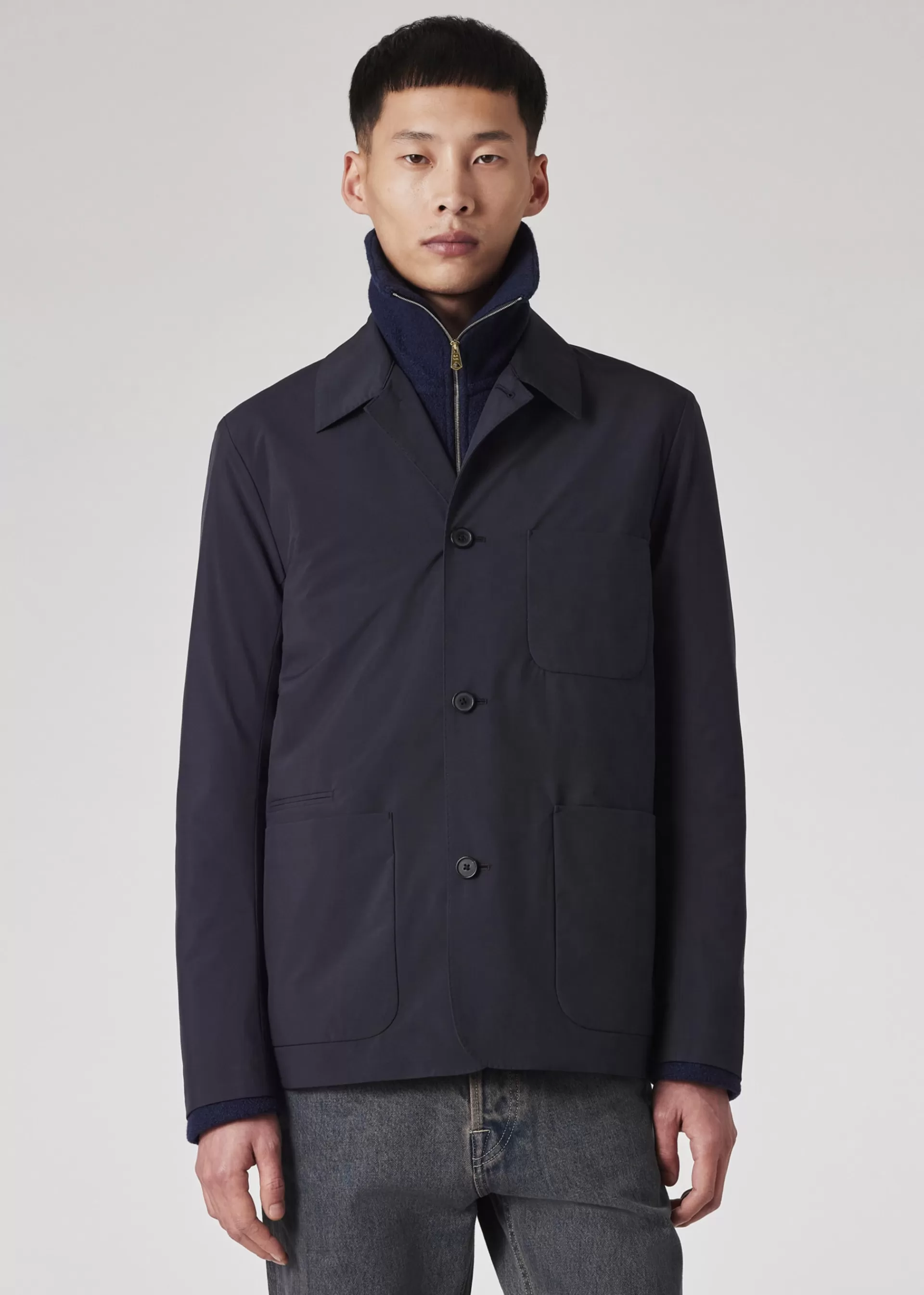Recycled-Polyester Water-Repellent Work Jacket>Paul Smith Flash Sale