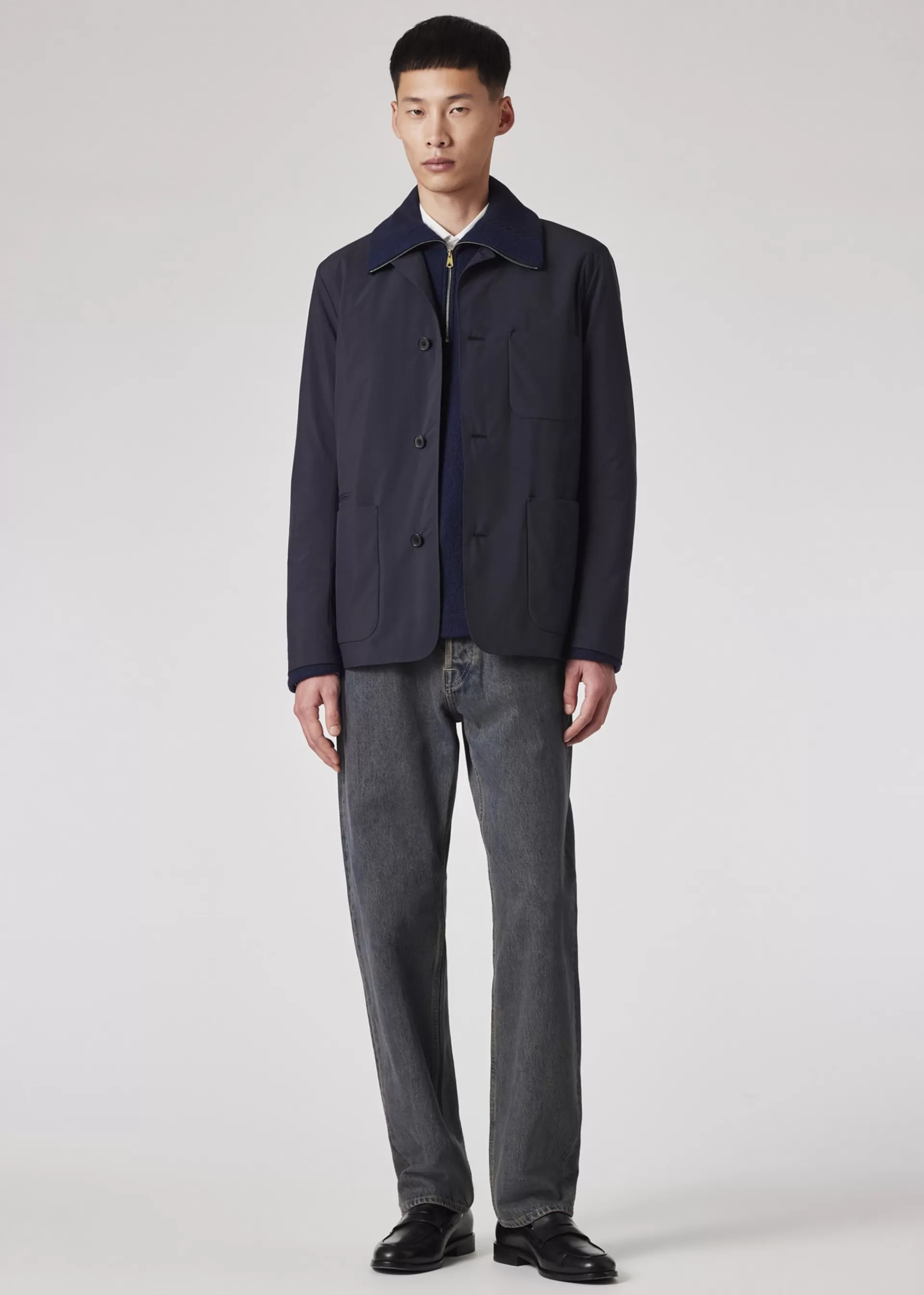 Recycled-Polyester Water-Repellent Work Jacket>Paul Smith Flash Sale