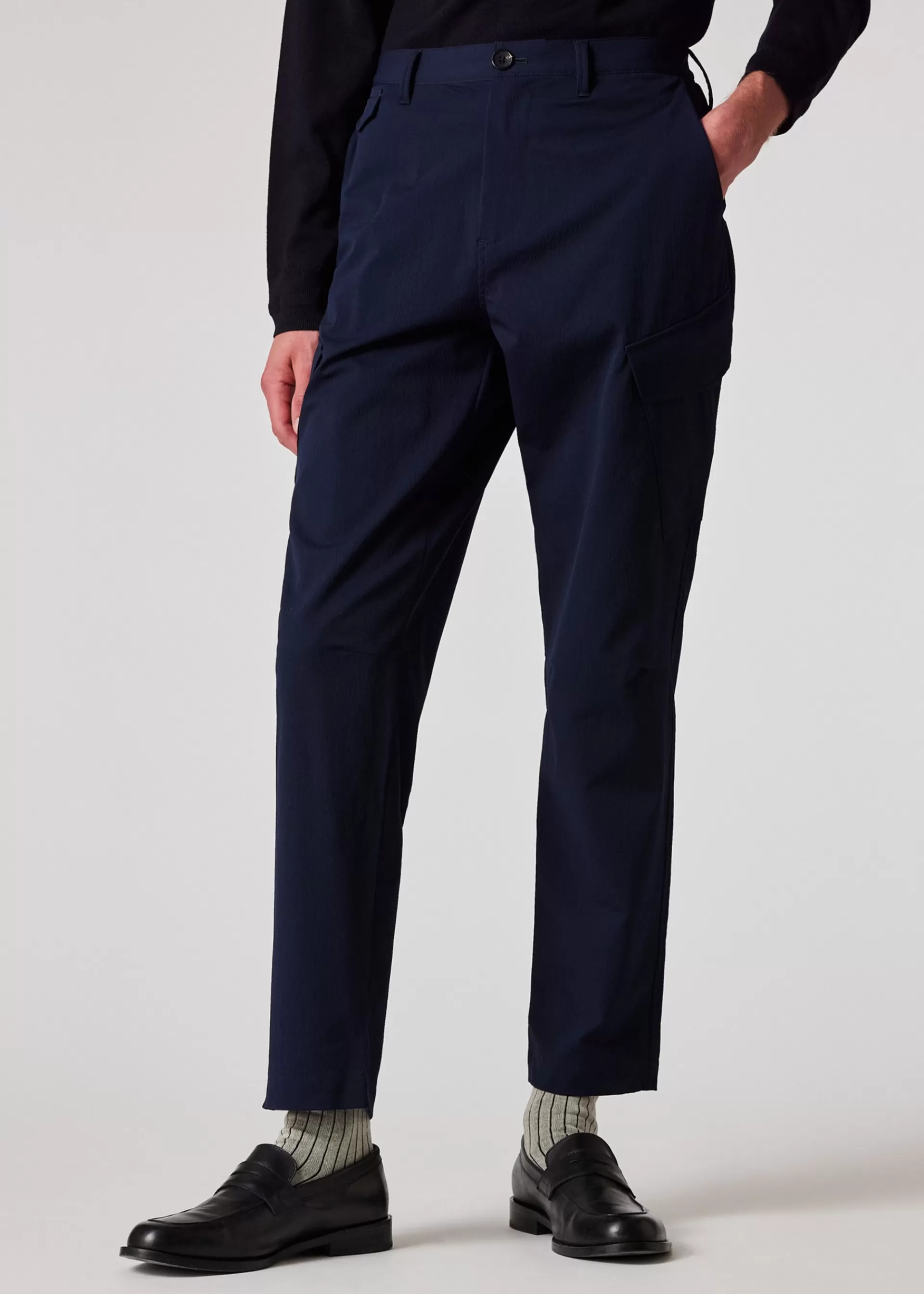 Seersucker Cargo Trousers>Paul Smith Store