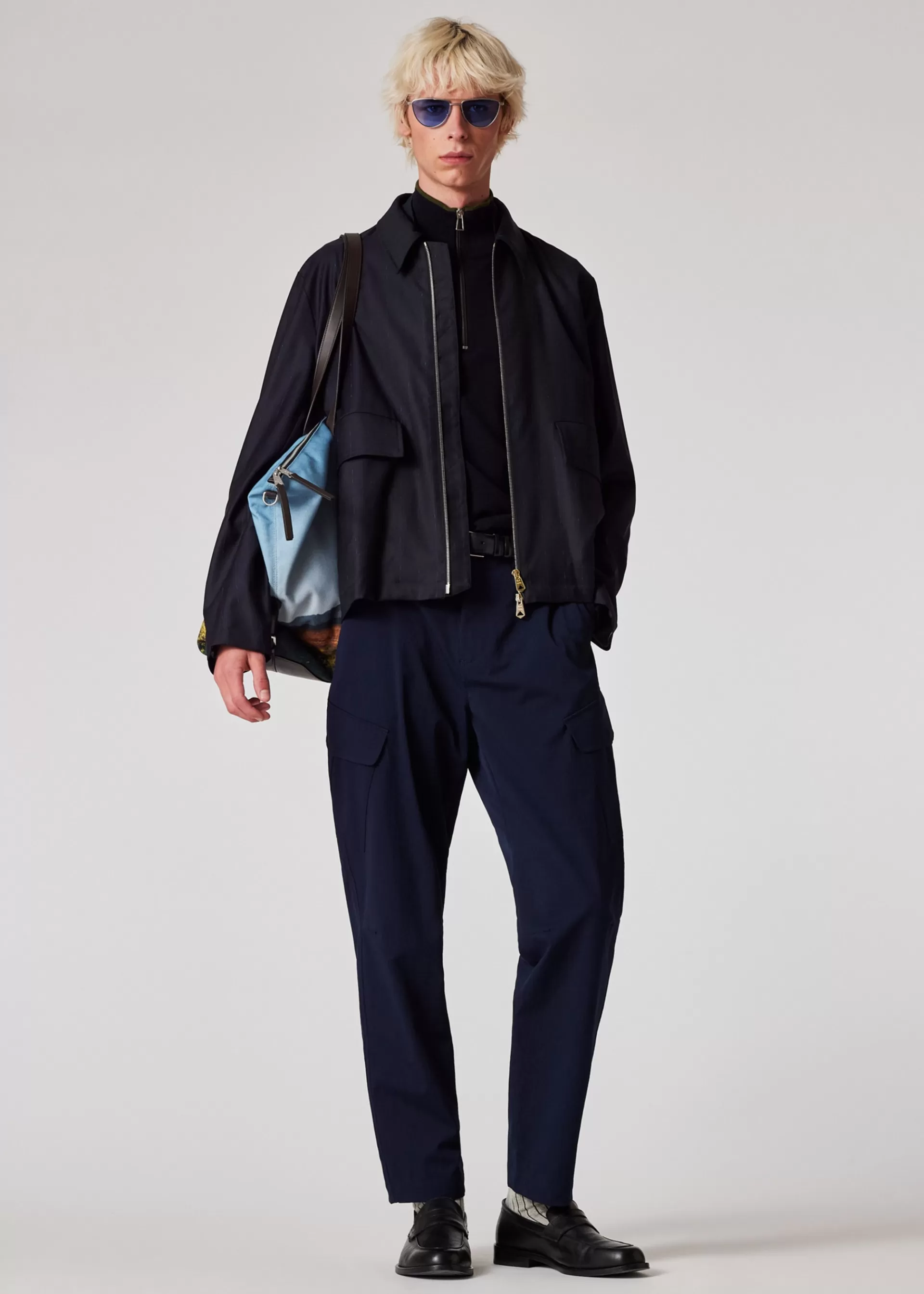 Seersucker Cargo Trousers>Paul Smith Store