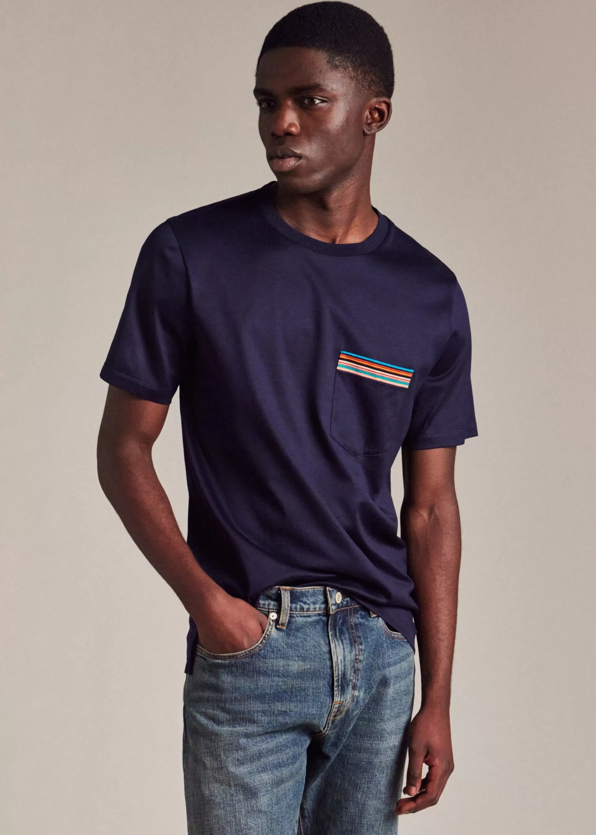 'Signature Stripe' Pocket T-Shirt>Paul Smith Best Sale