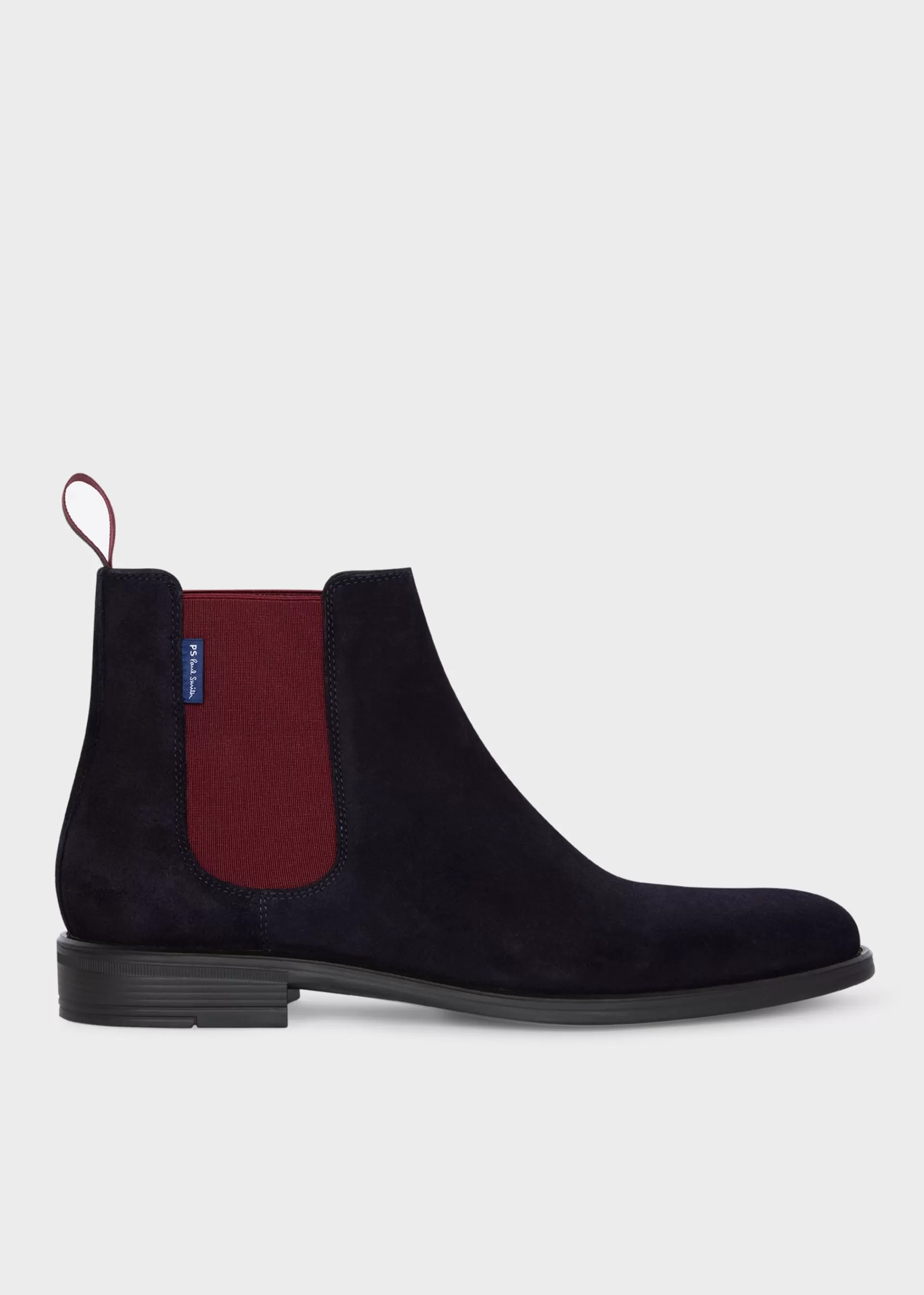 Suede 'Cedric' Boots With Burgundy Trim>Paul Smith Fashion