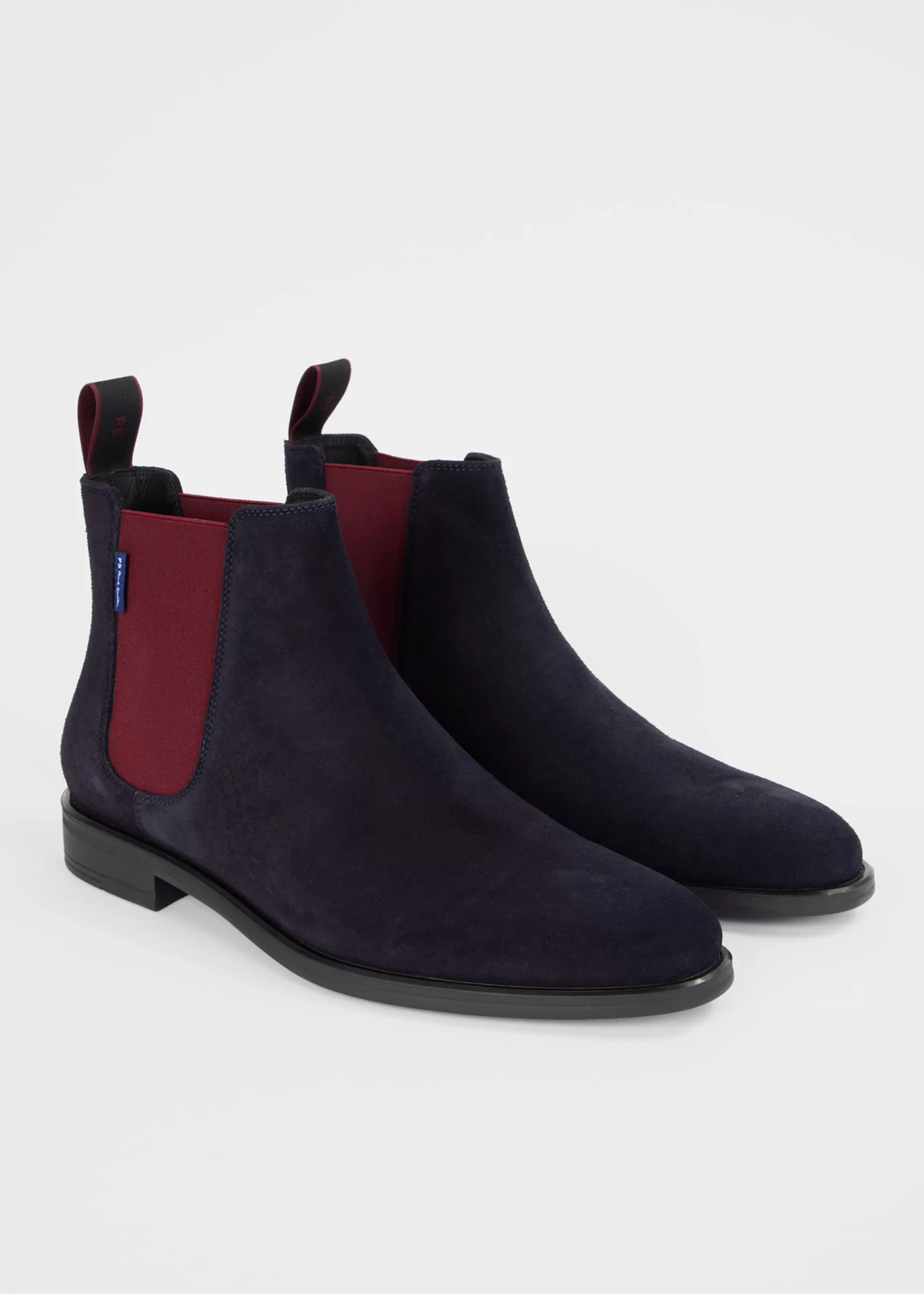 Suede 'Cedric' Boots With Burgundy Trim>Paul Smith Fashion