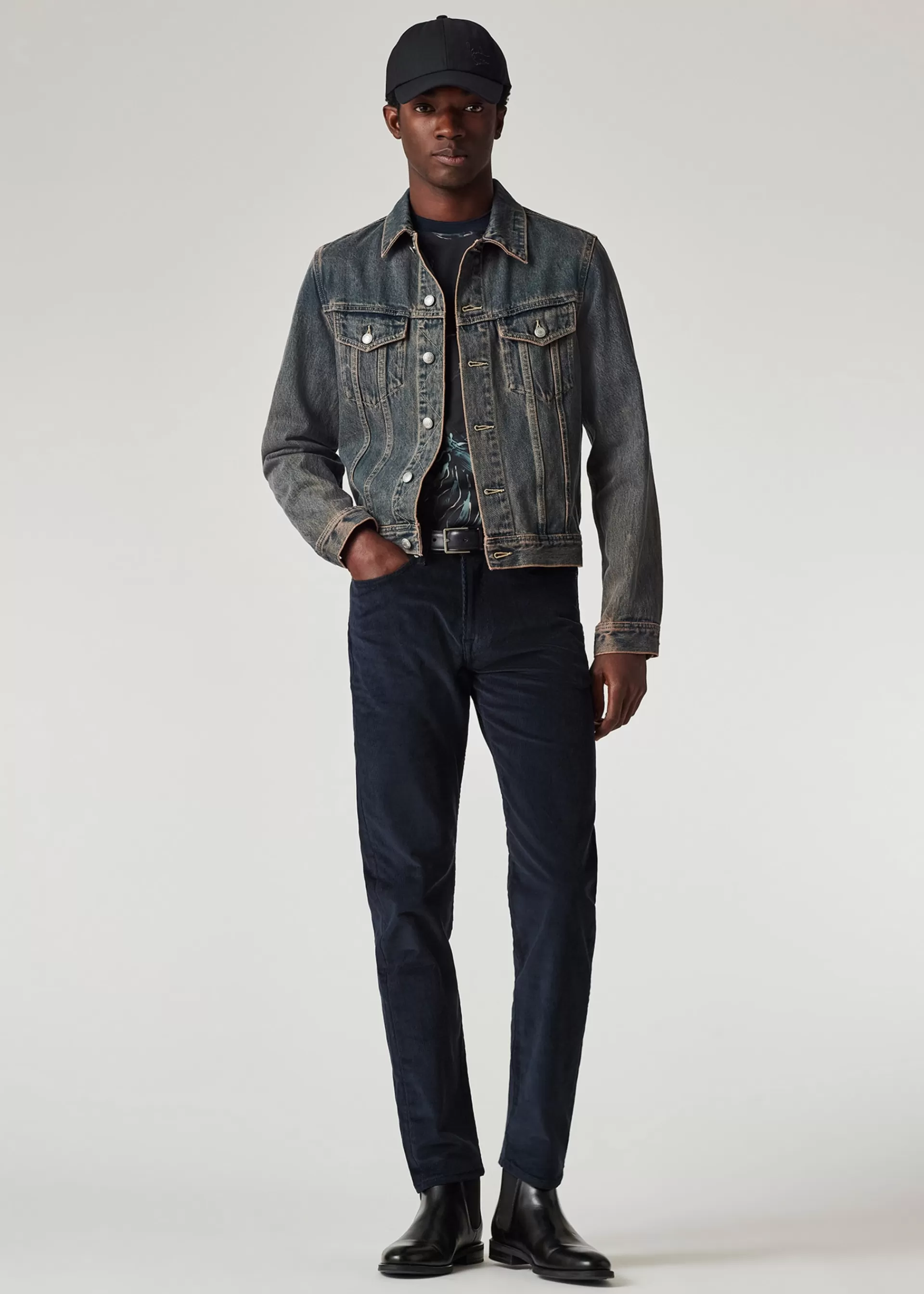 Tapered-Fit Organic Cotton Corduroy Trousers>Paul Smith Clearance