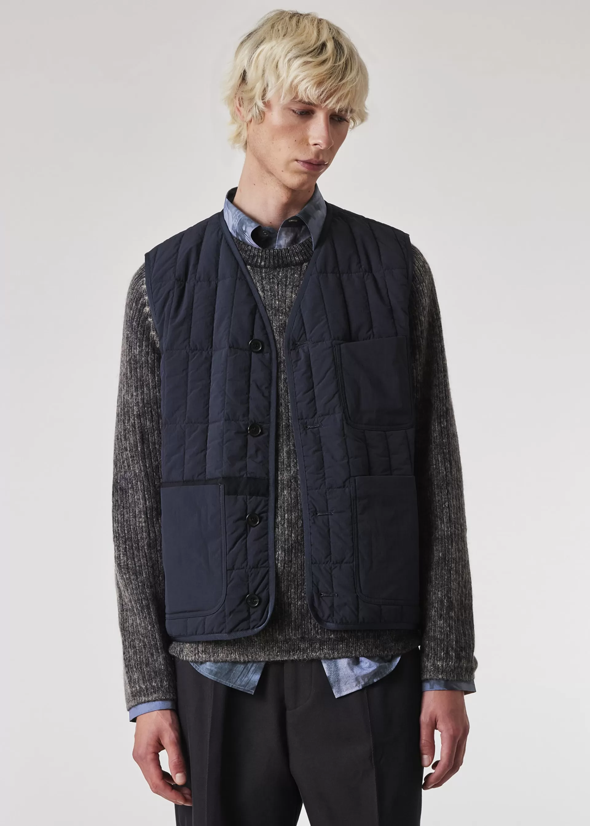 Textured Nylon Quilted Gilet>Paul Smith Clearance