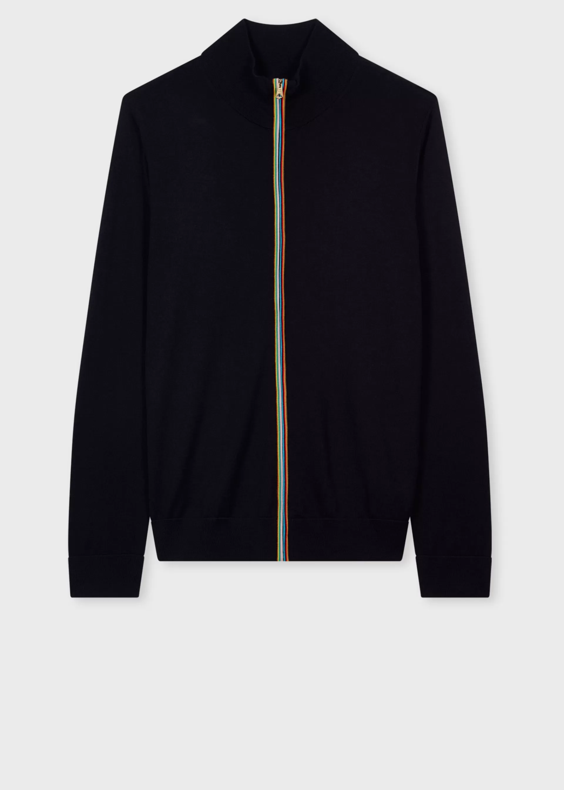 Washable Merino Wool 'Signature Stripe' Zip Cardigan>Paul Smith Online