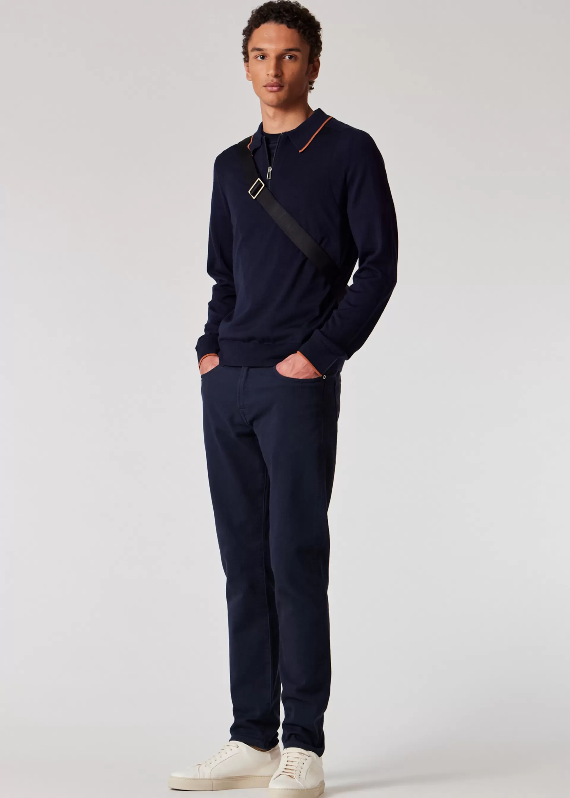 Washable Wool Zip-Neck Sweater>Paul Smith Online