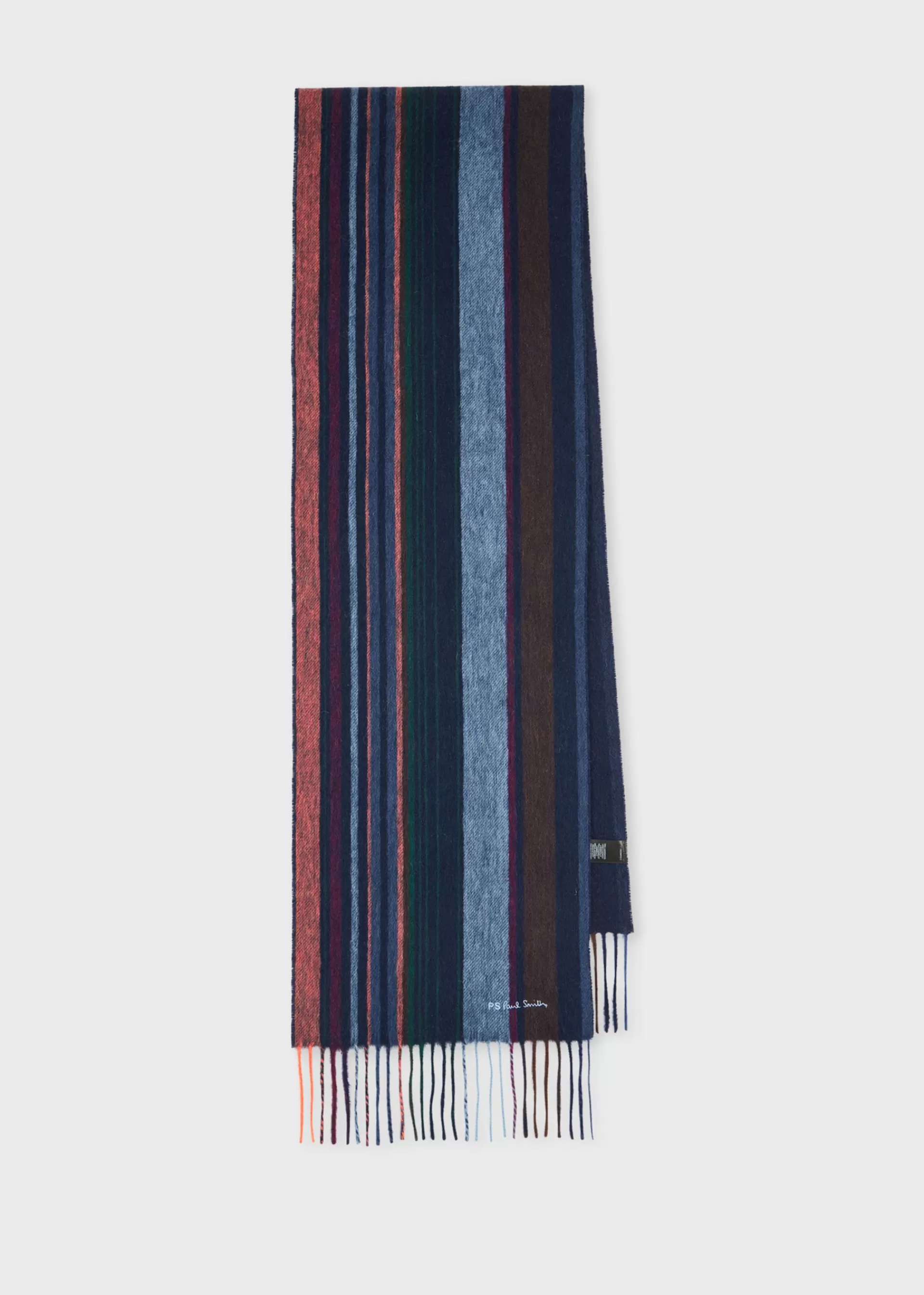 Wool Multi Colour Stripe Scarf>Paul Smith New