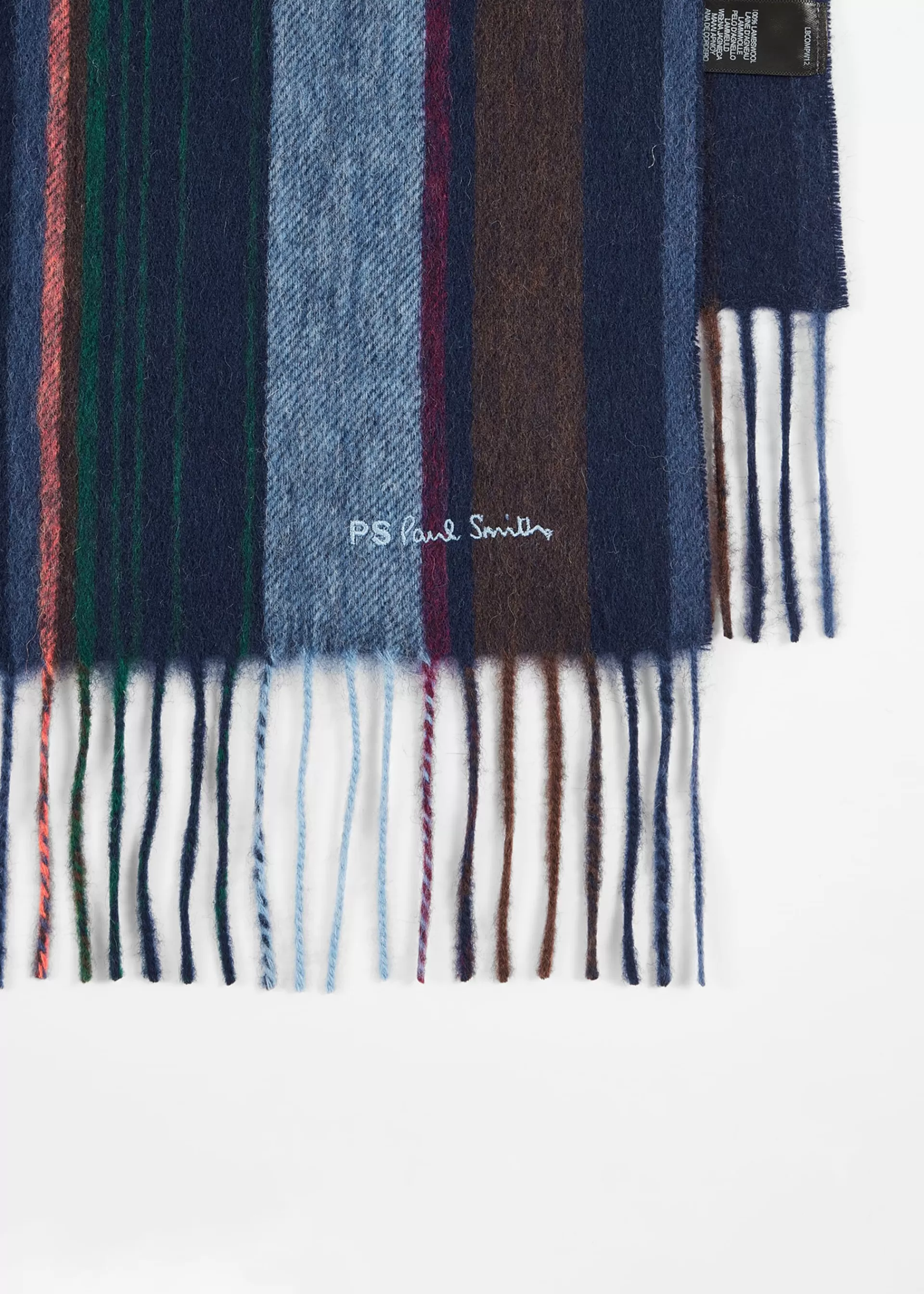 Wool Multi Colour Stripe Scarf>Paul Smith New