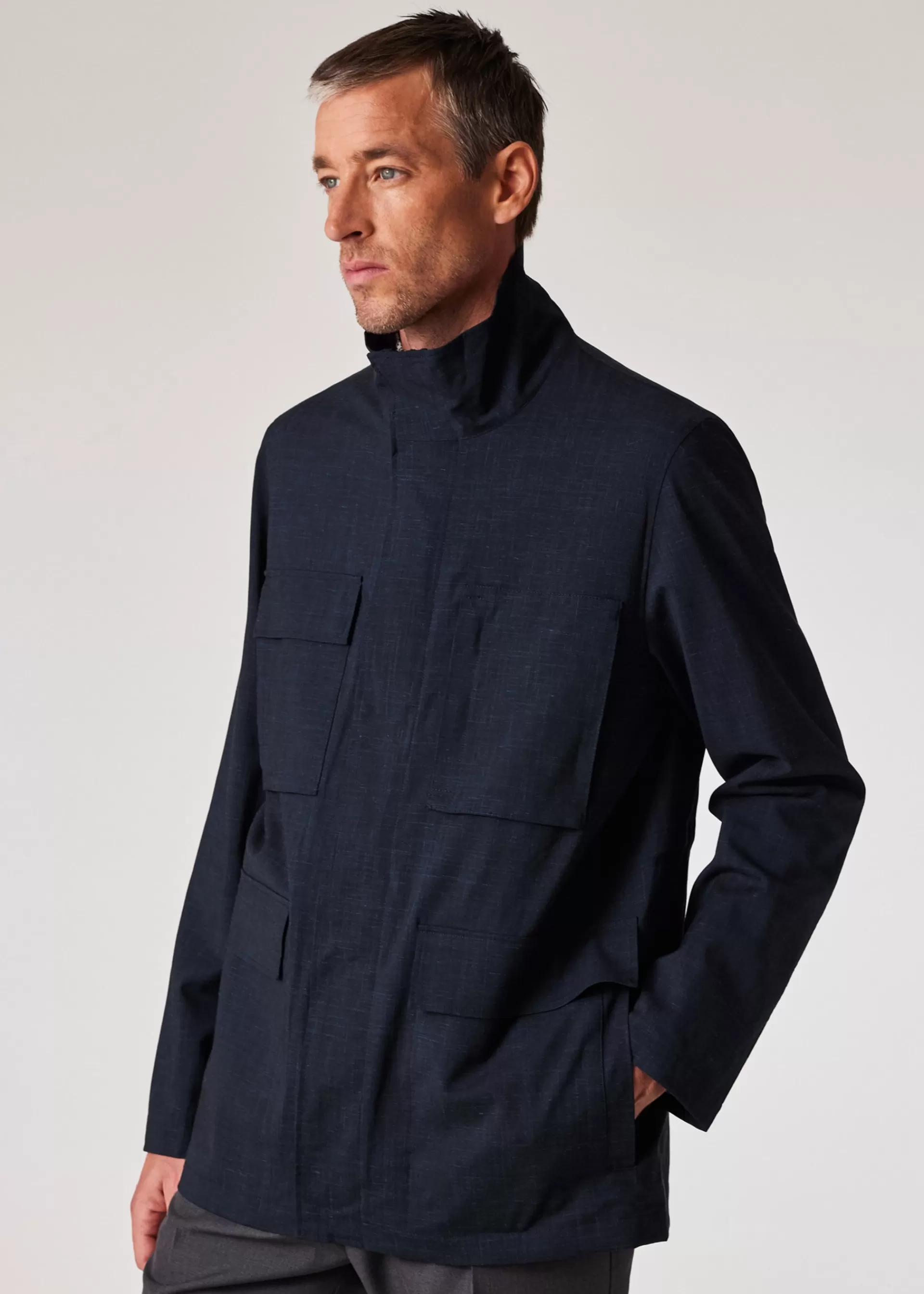Wool-Linen Water-Resistant Field Jacket>Paul Smith Store