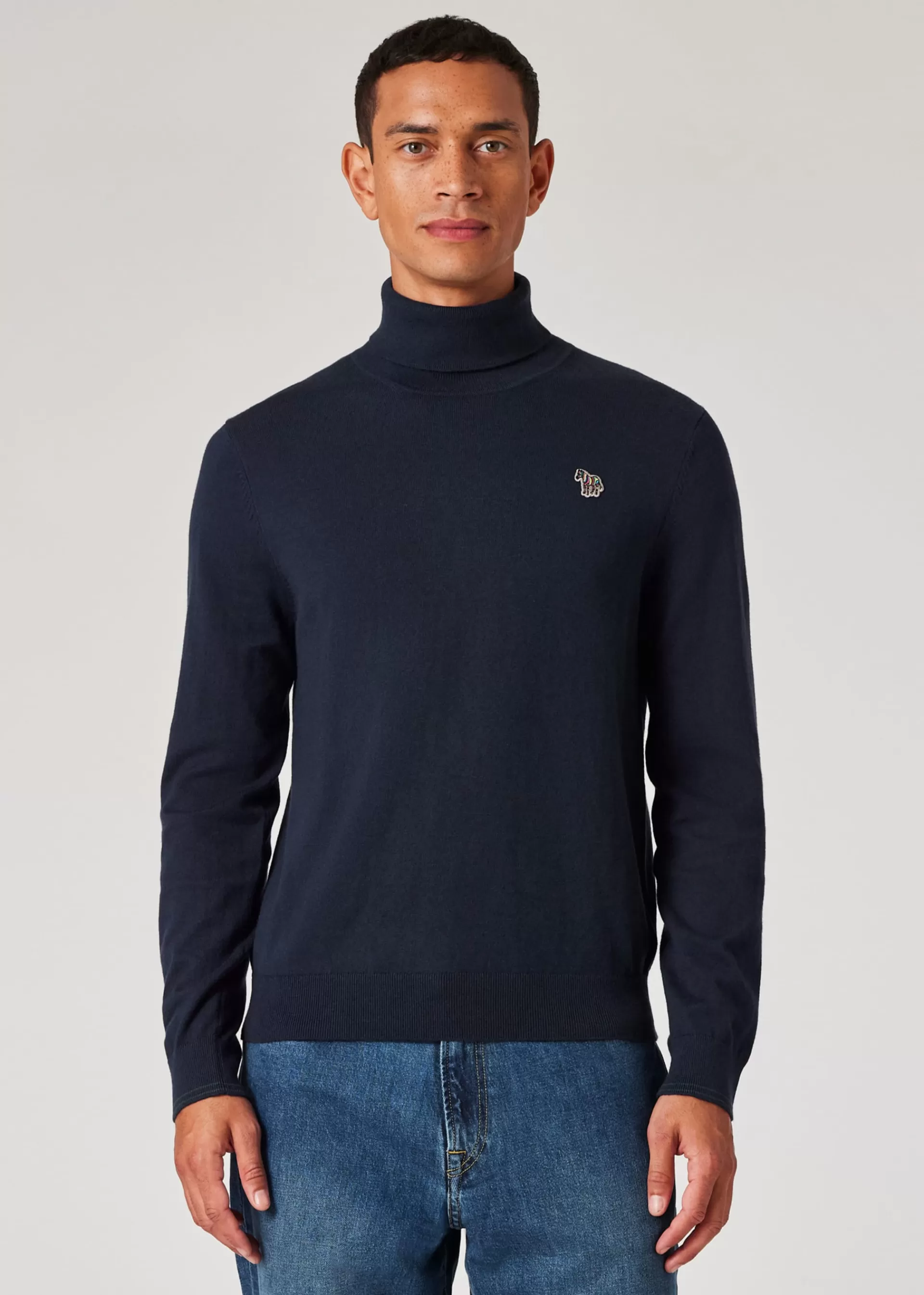 'Zebra' Cotton-Blend Roll Neck Sweater>Paul Smith Cheap