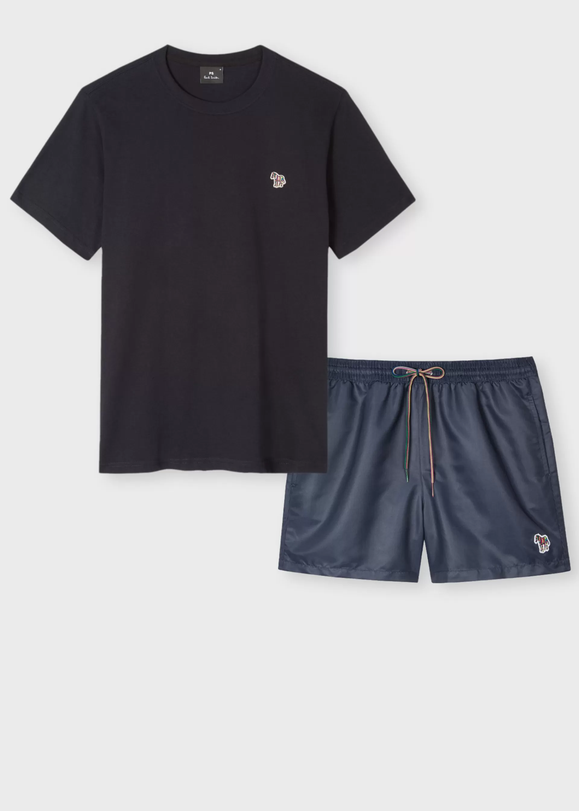 Navy 'Zebra' T-Shirt & Swim Short Set>Paul Smith Cheap