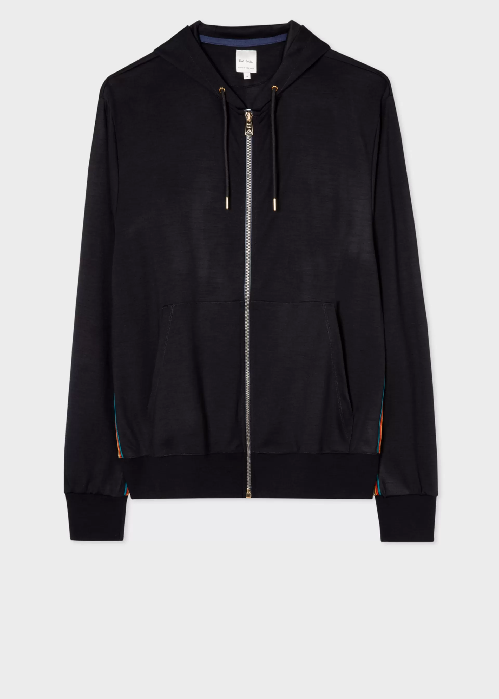 Navy Zip-Front Washable Wool 'Signature Stripe' Hoodie and Sweatpants Set>Paul Smith Fashion