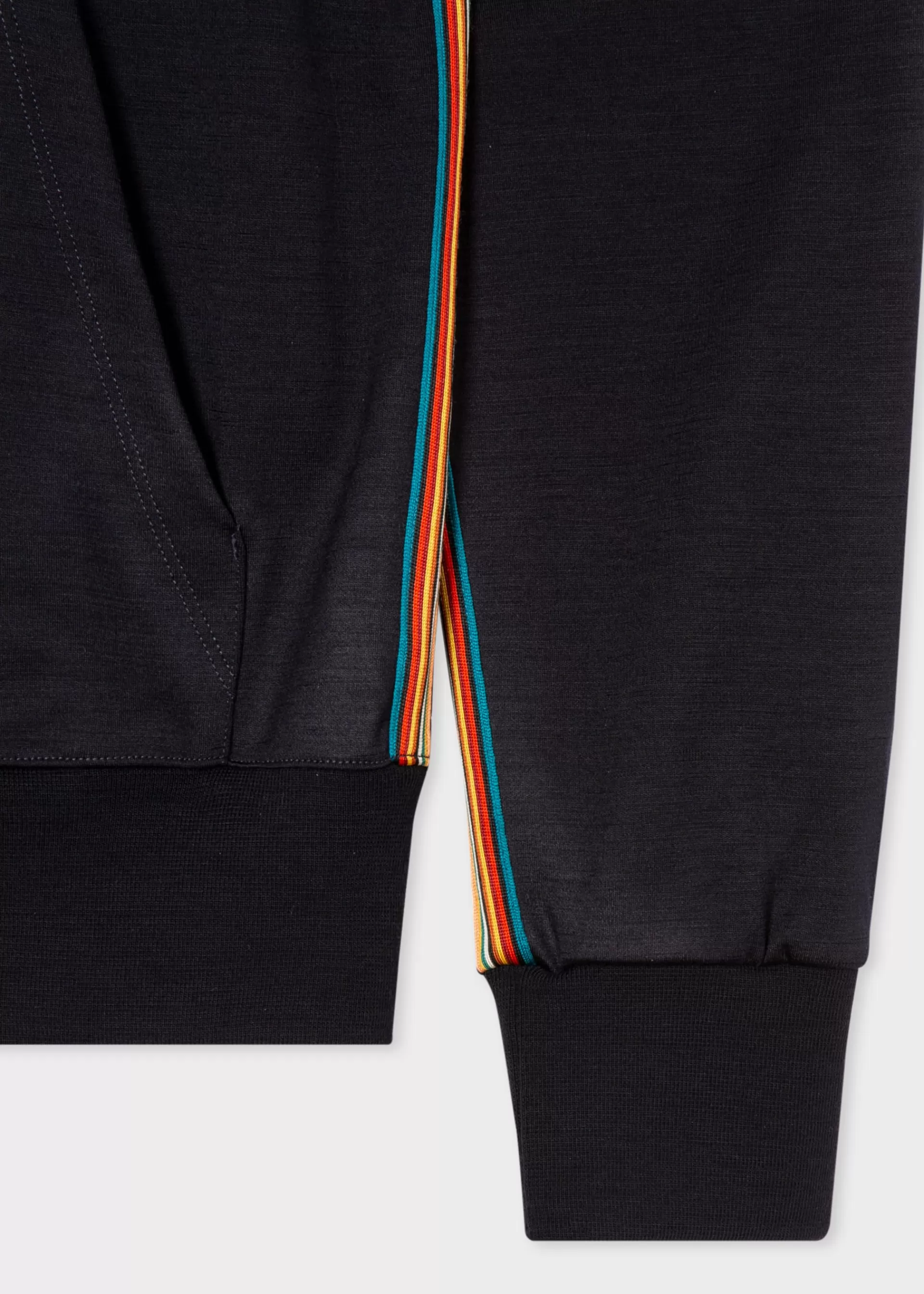 Navy Zip-Front Washable Wool 'Signature Stripe' Hoodie and Sweatpants Set>Paul Smith Fashion
