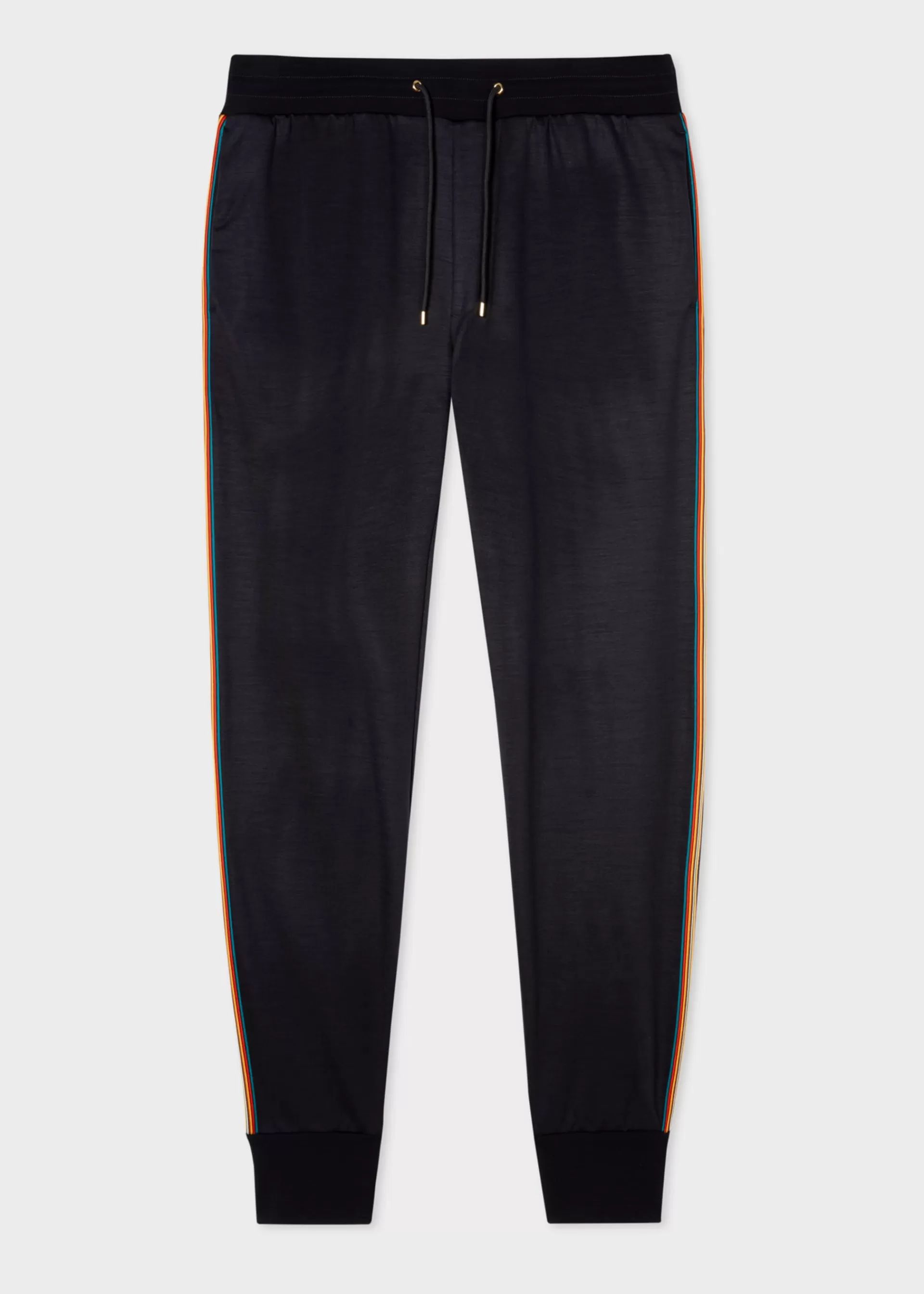 Navy Zip-Front Washable Wool 'Signature Stripe' Hoodie and Sweatpants Set>Paul Smith Fashion
