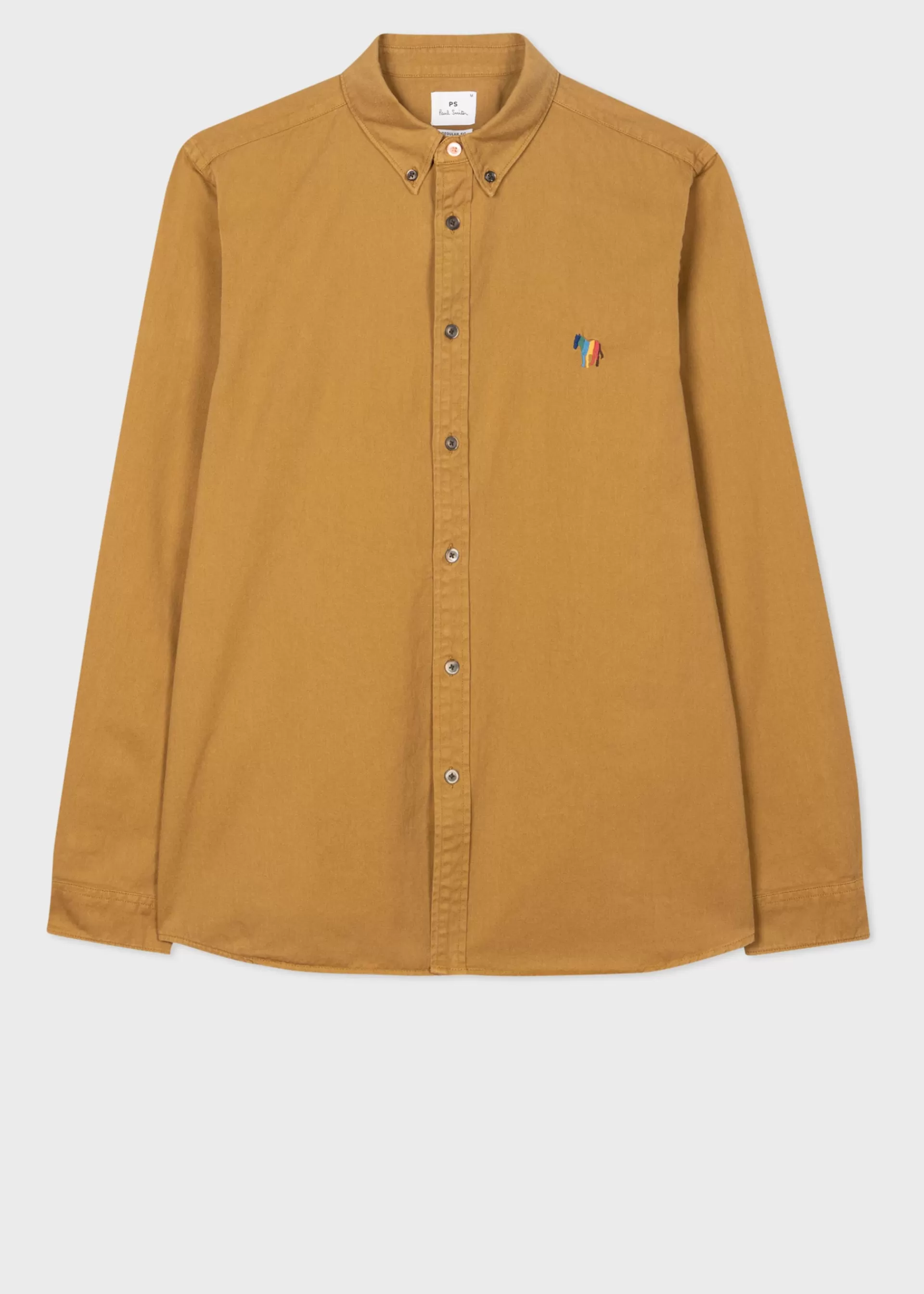 Ochre Organic Cotton Twill 'Broad Stripe Zebra' Shirt>Paul Smith Best Sale