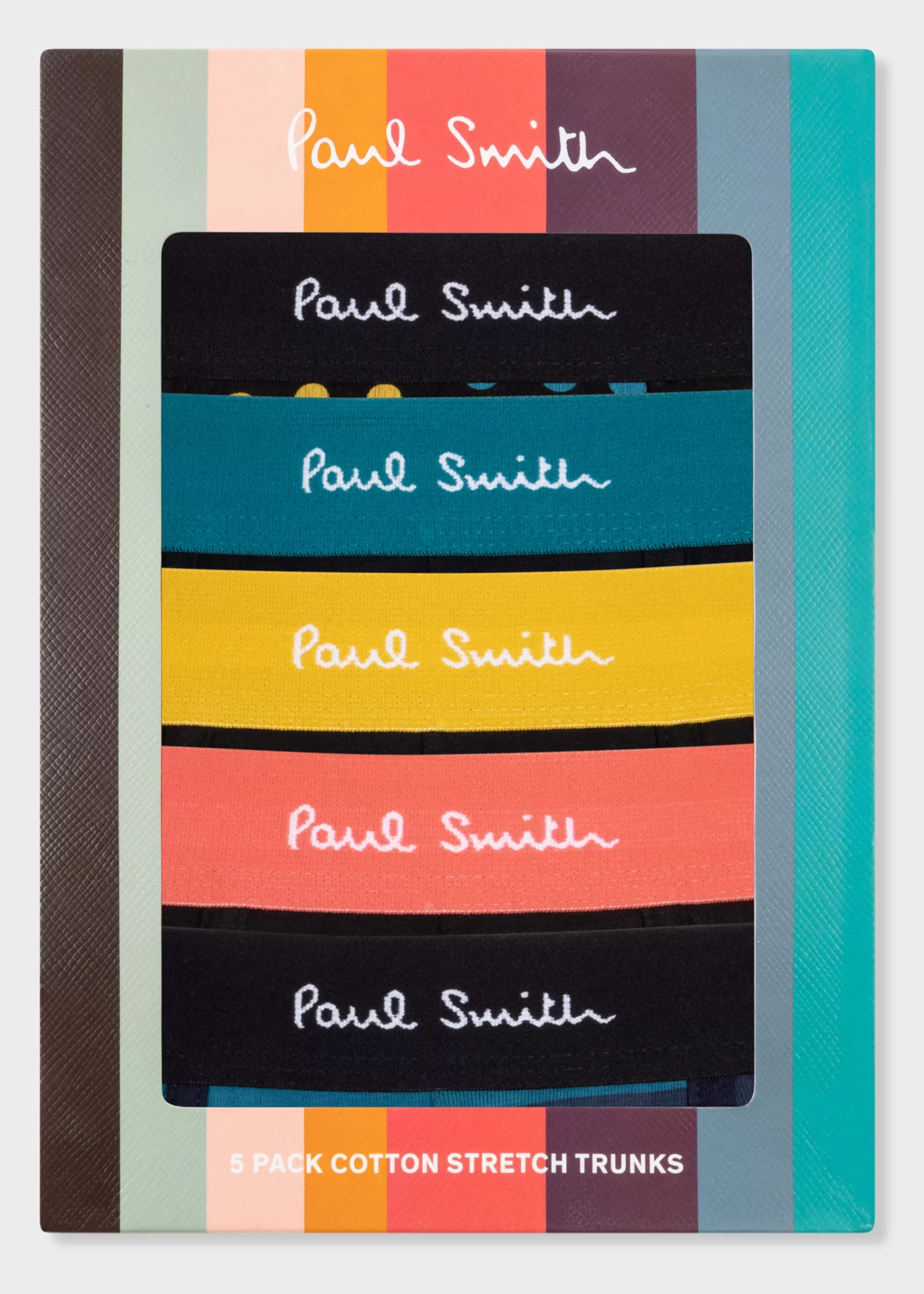Organic Cotton 'Artist Stripe' Mixed Boxer Briefs Five Pack>Paul Smith Fashion
