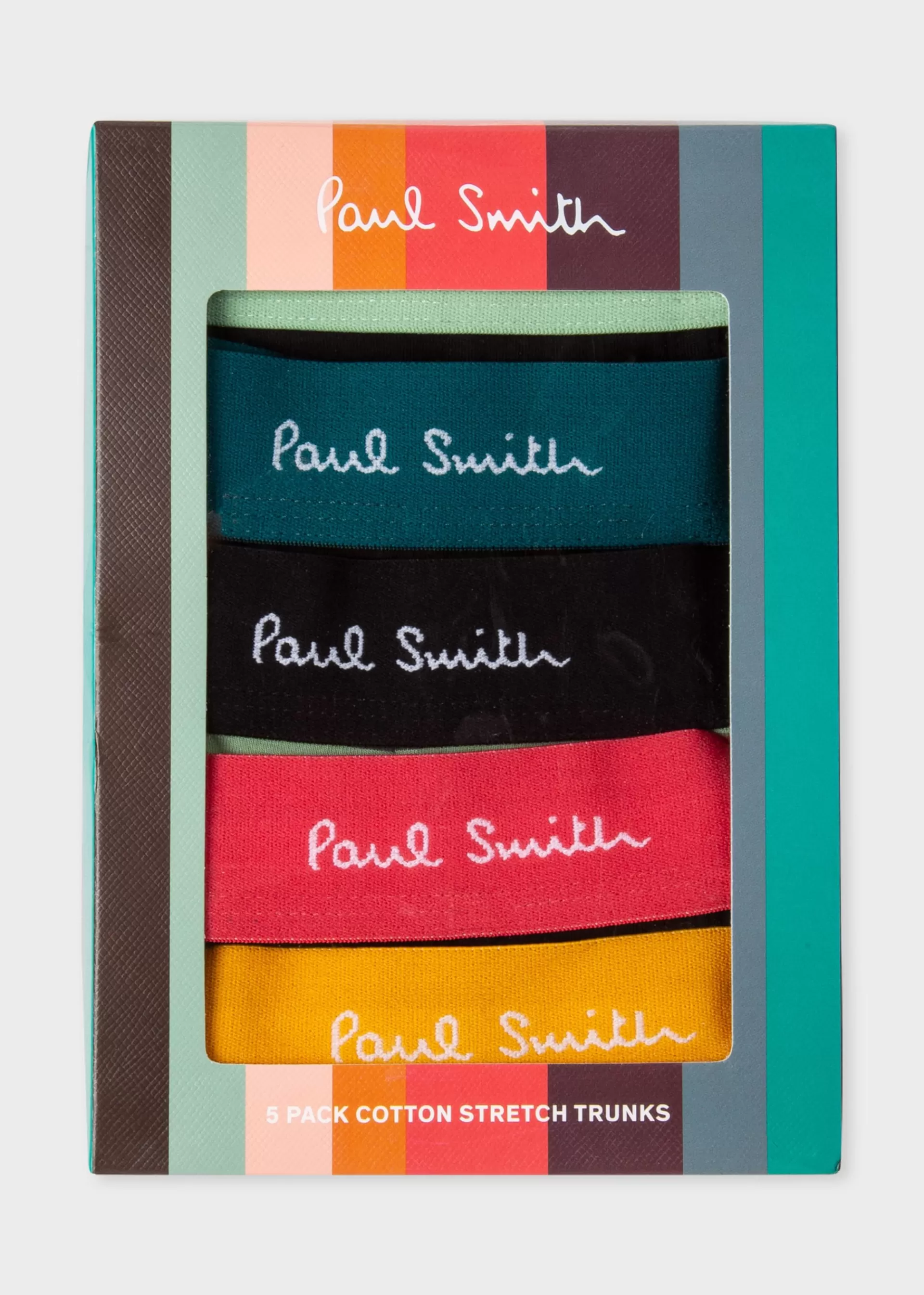 Organic Cotton 'Artist Stripe' Mixed Boxer Briefs Five Pack>Paul Smith Online