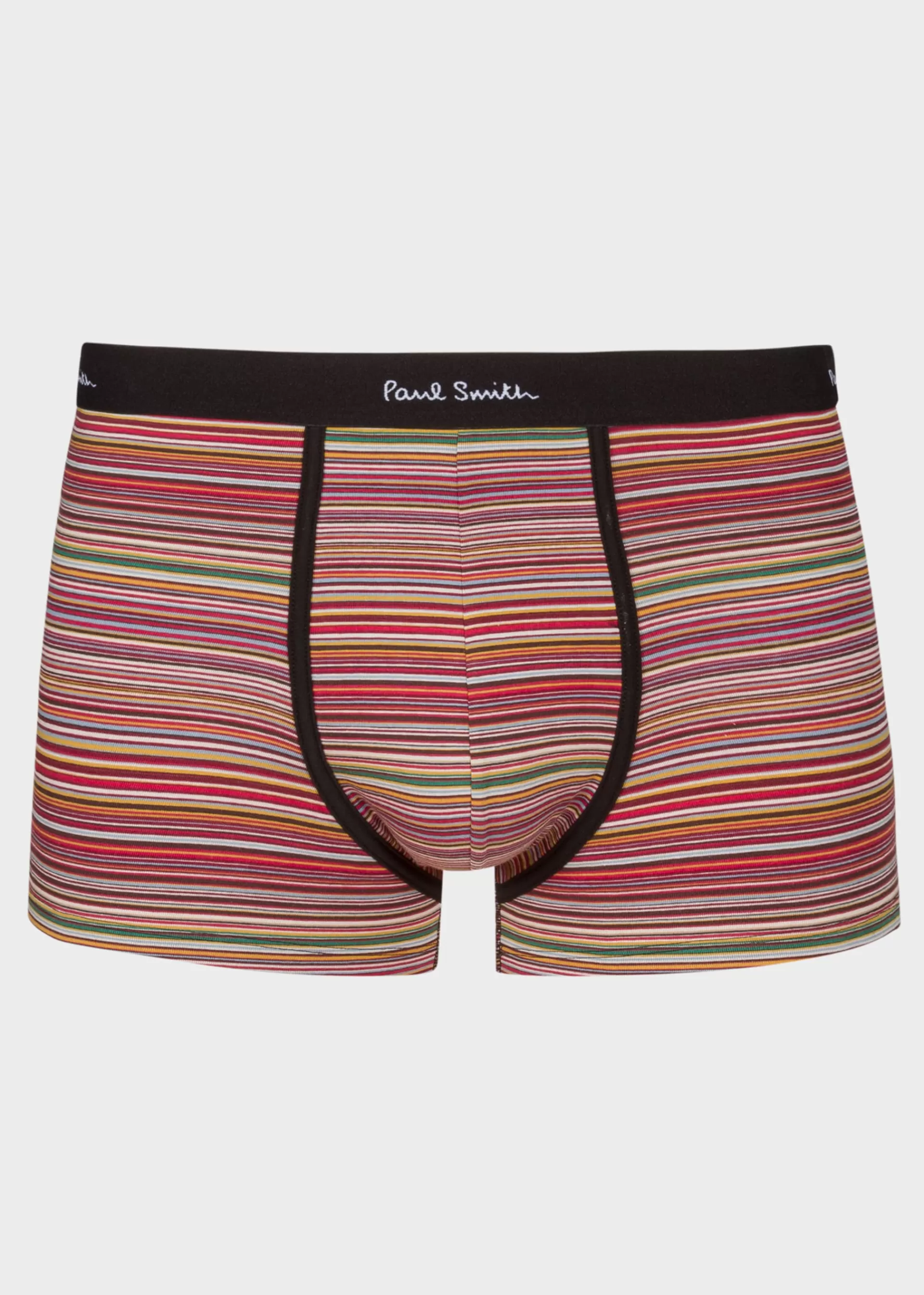 Organic Cotton 'Signature Stripe' and Plain Boxer Briefs Five Pack>Paul Smith Online