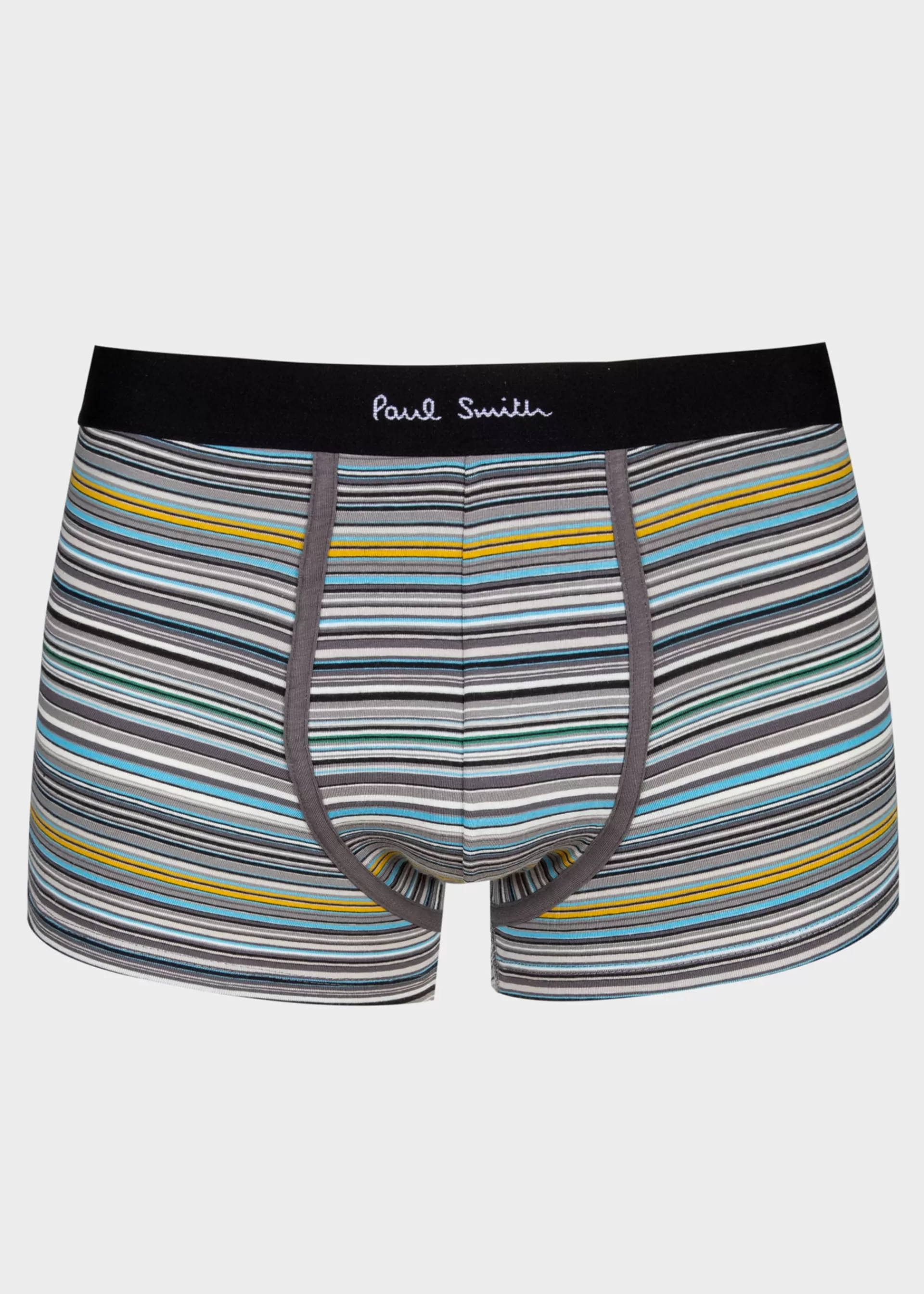 Organic Cotton 'Signature Stripe' and Plain Boxer Briefs Five Pack>Paul Smith Online