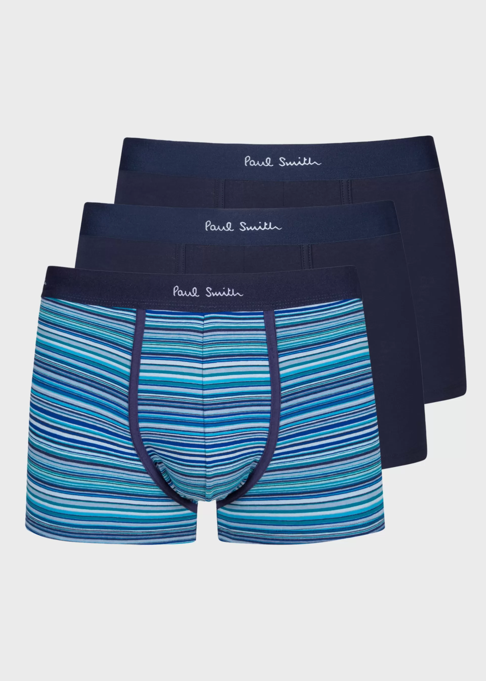 Organic-Cotton 'Signature Stripe' Mix Boxer Briefs Three Pack>Paul Smith Cheap
