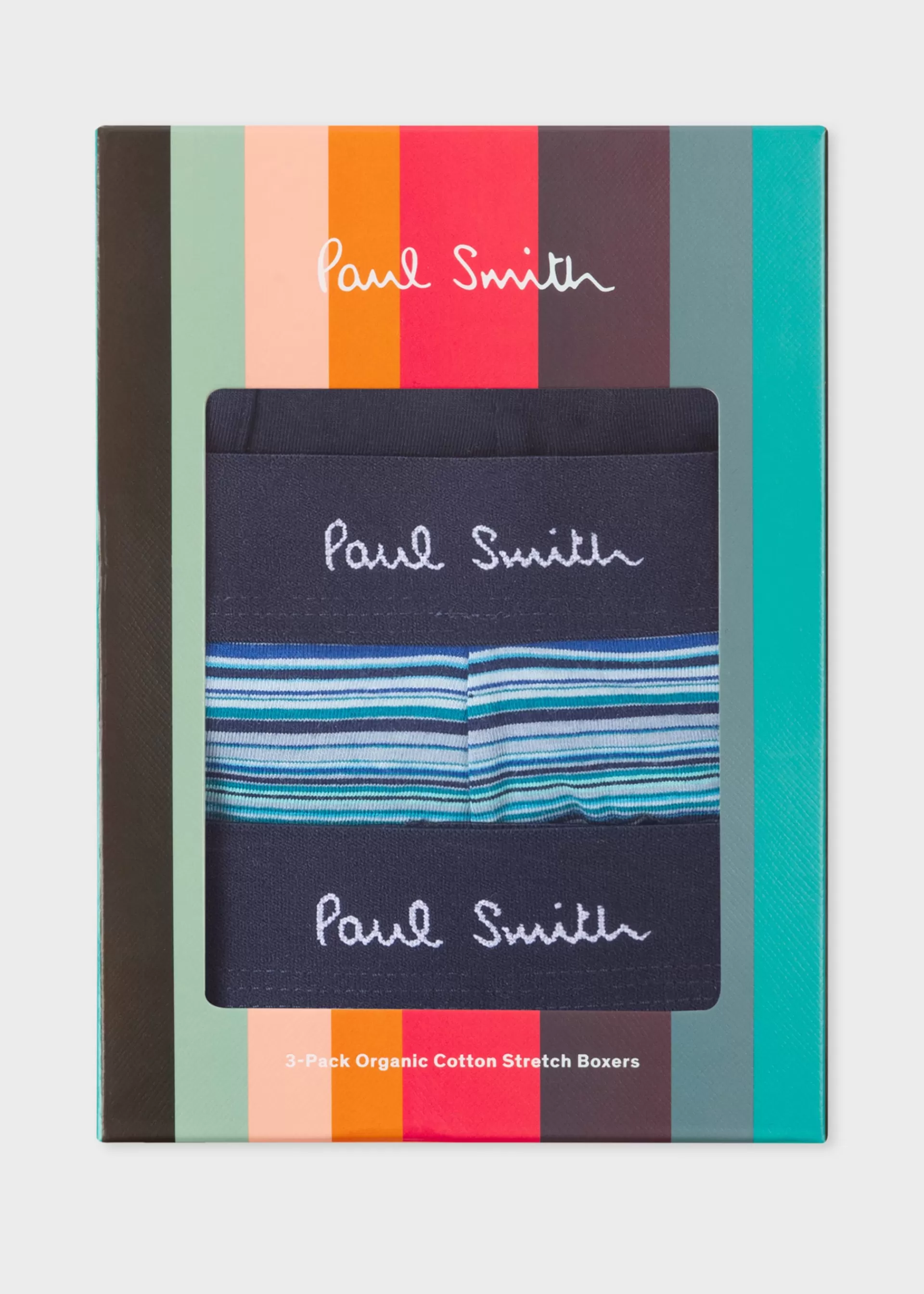 Organic-Cotton 'Signature Stripe' Mix Boxer Briefs Three Pack>Paul Smith Cheap