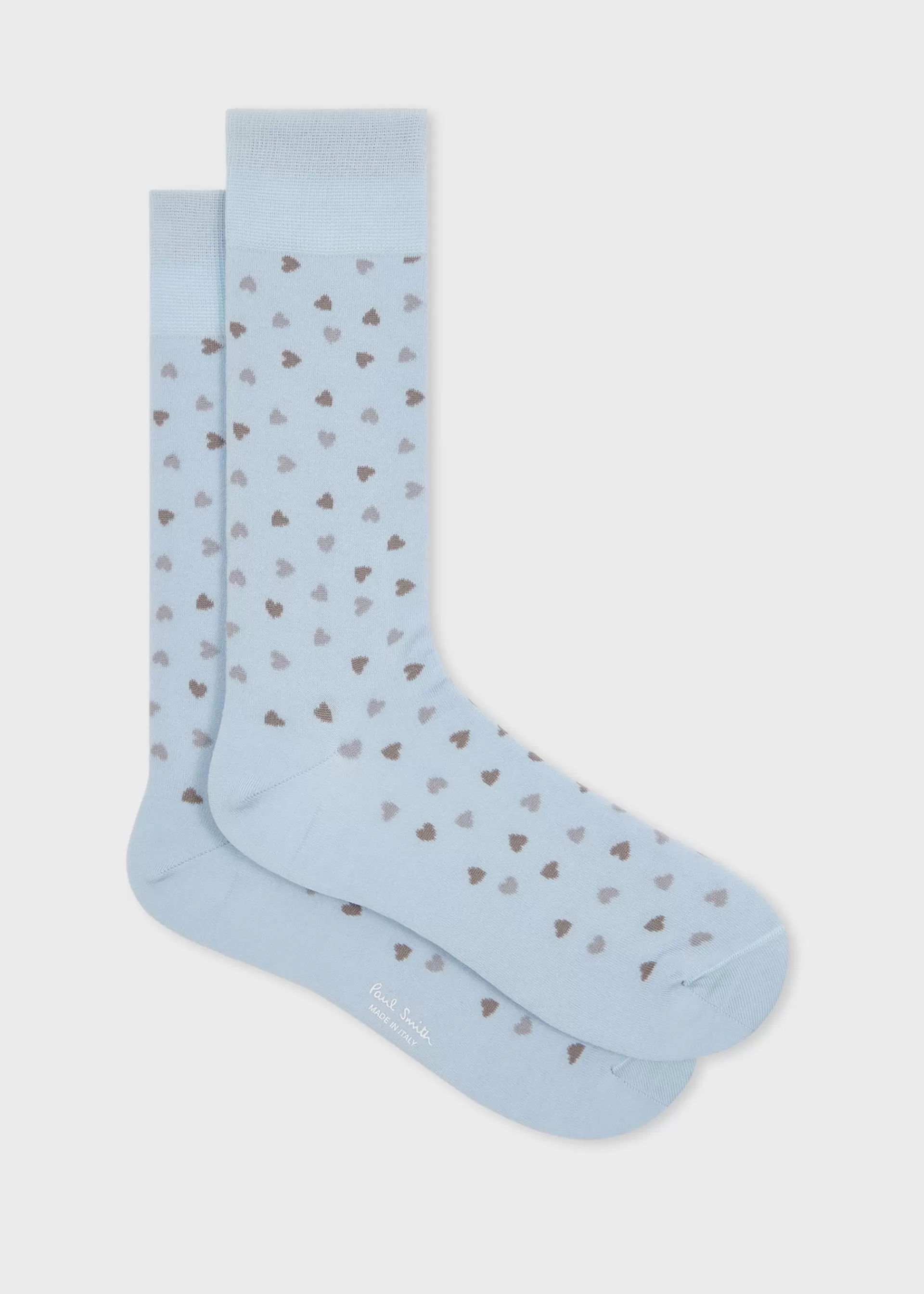 Pale Blue Cotton-Blend Heart Socks>Paul Smith Fashion