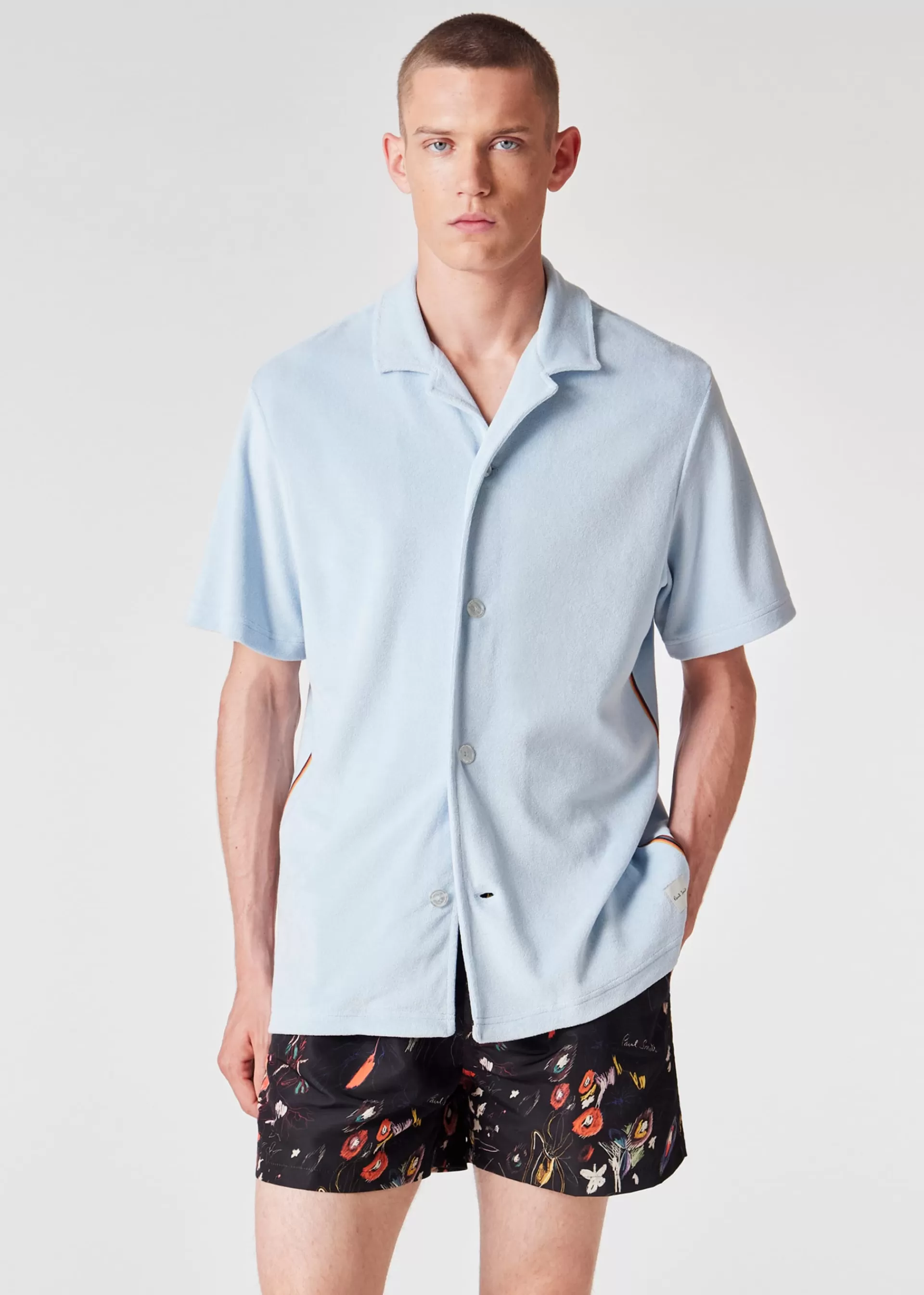 Pale Blue Towelling Lounge Shirt>Paul Smith Discount