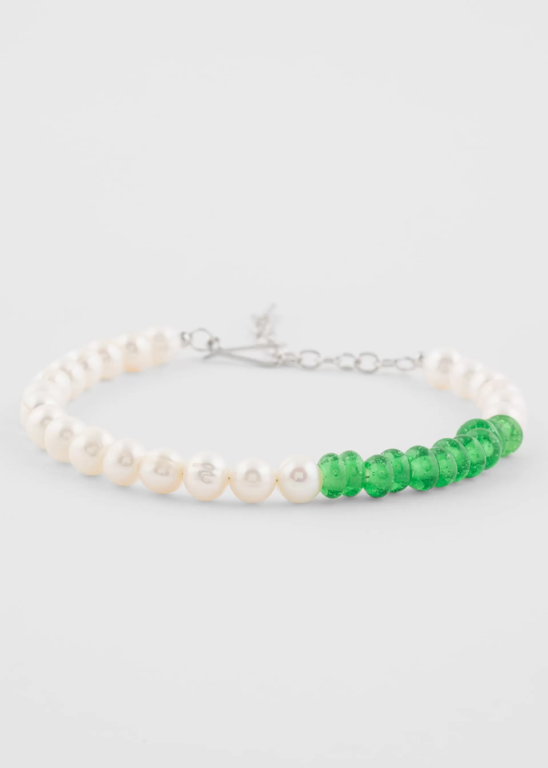 Pearl & Green Glass Bead Bracelet by Completedworks>Paul Smith Online