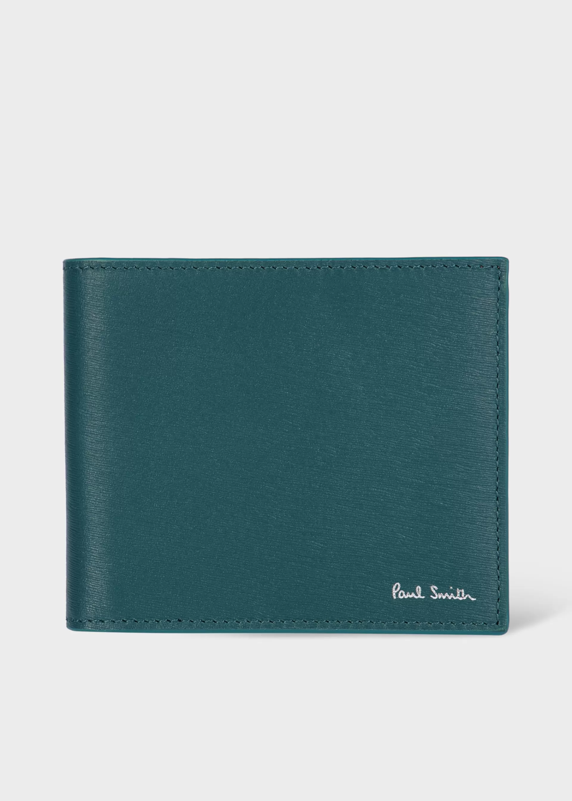 Petrol Leather Billfold Wallet>Paul Smith Discount