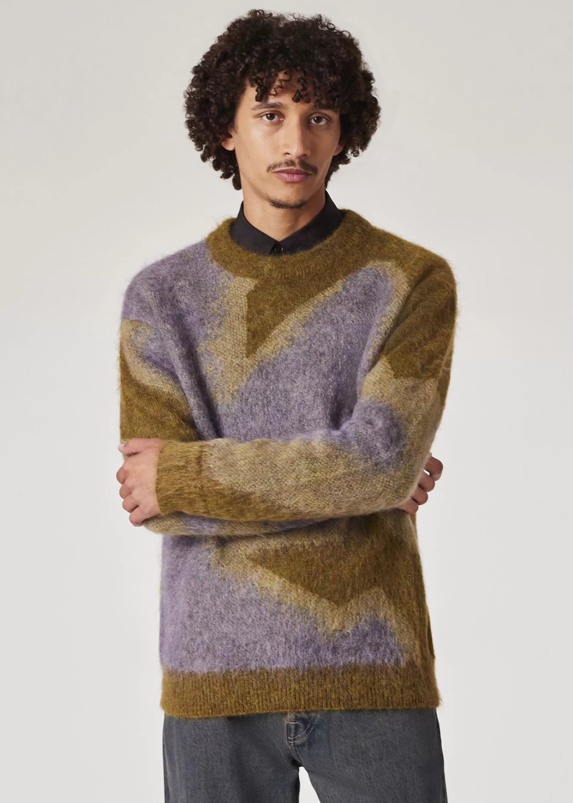 Photogram Leaves' Mohair-Blend Sweater>Paul Smith Sale