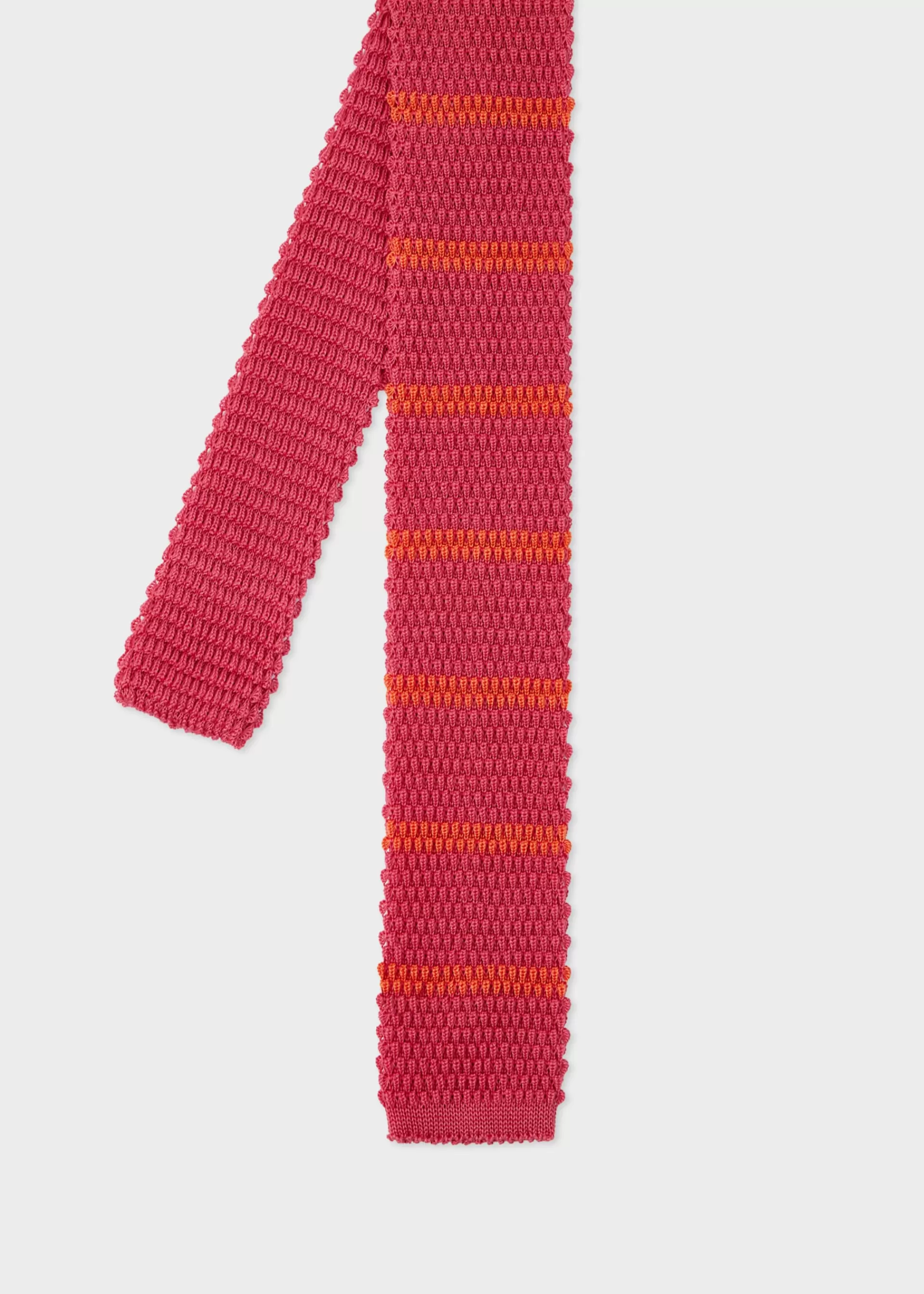 and Orange Knitted Stripe Tie>Paul Smith Clearance