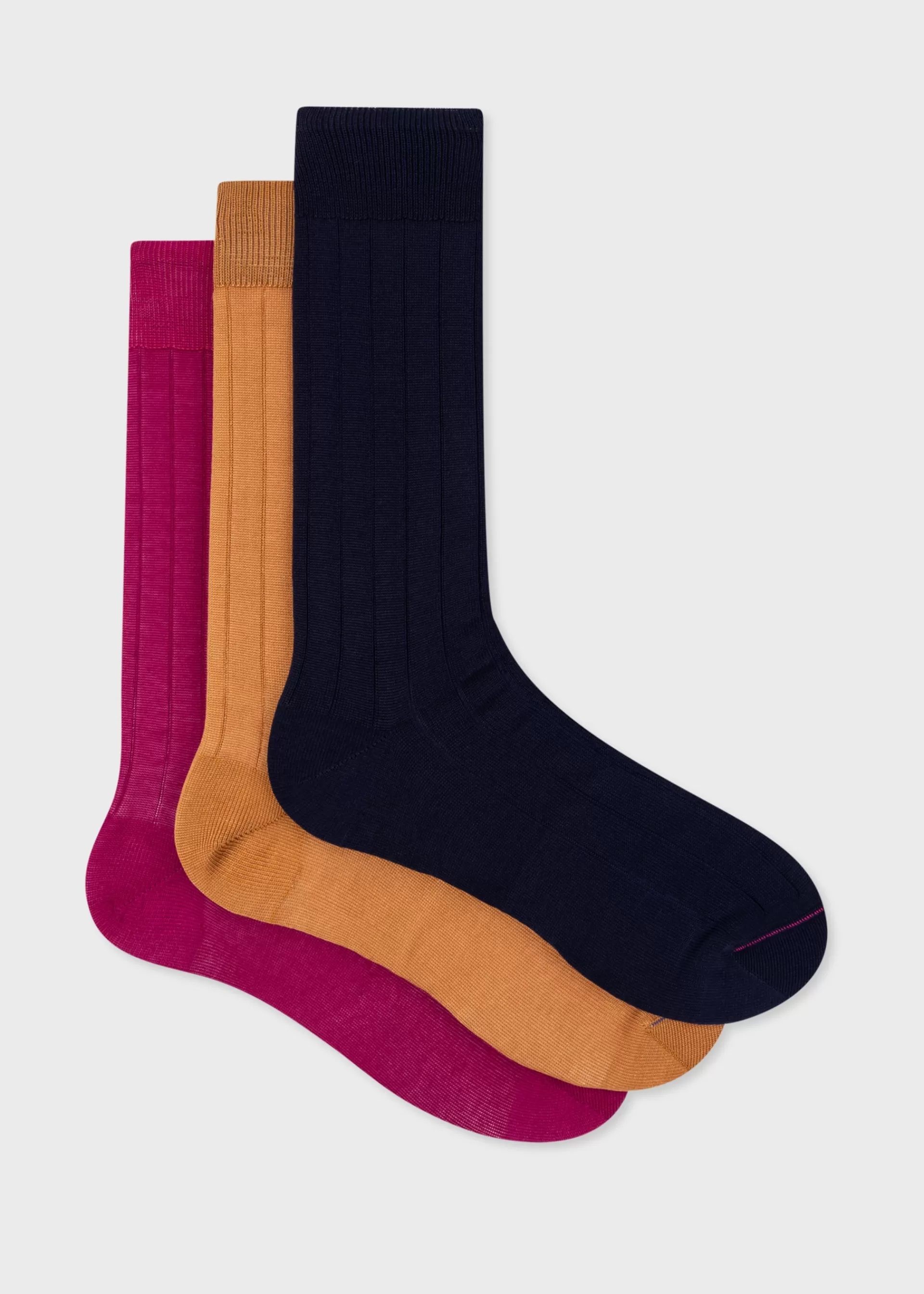 Plain Ribbed Socks Three-Pack>Paul Smith Discount