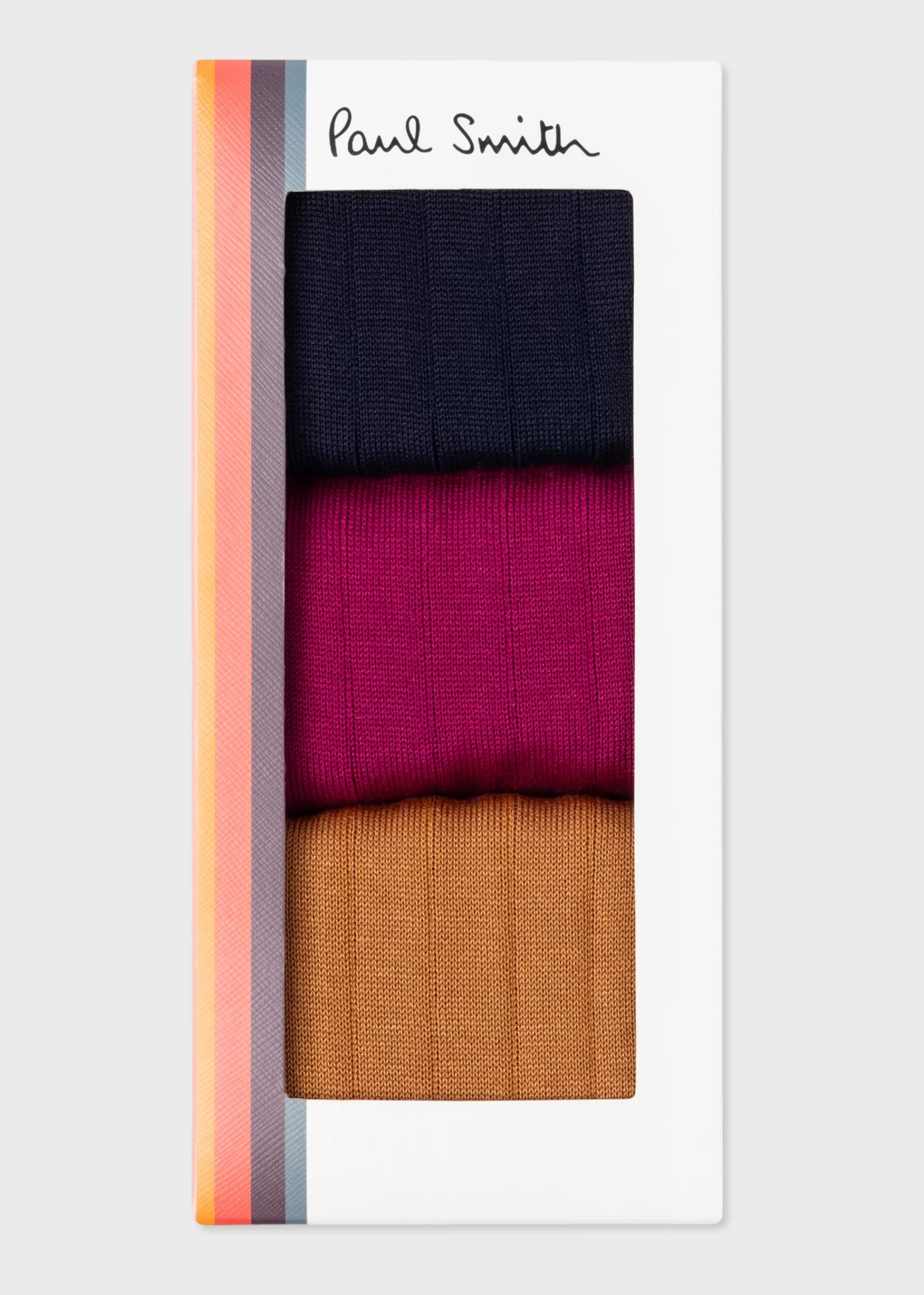 Plain Ribbed Socks Three-Pack>Paul Smith Discount