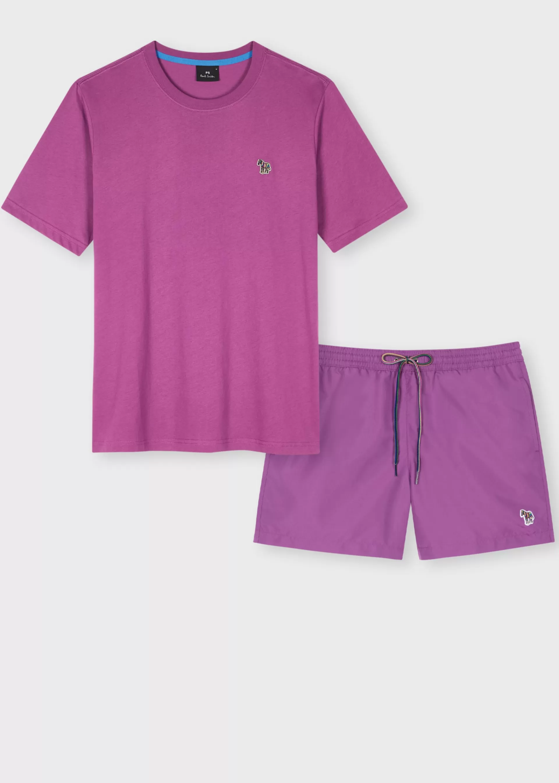 Purple 'Zebra' T-Shirt & Swim Short Set>Paul Smith Discount