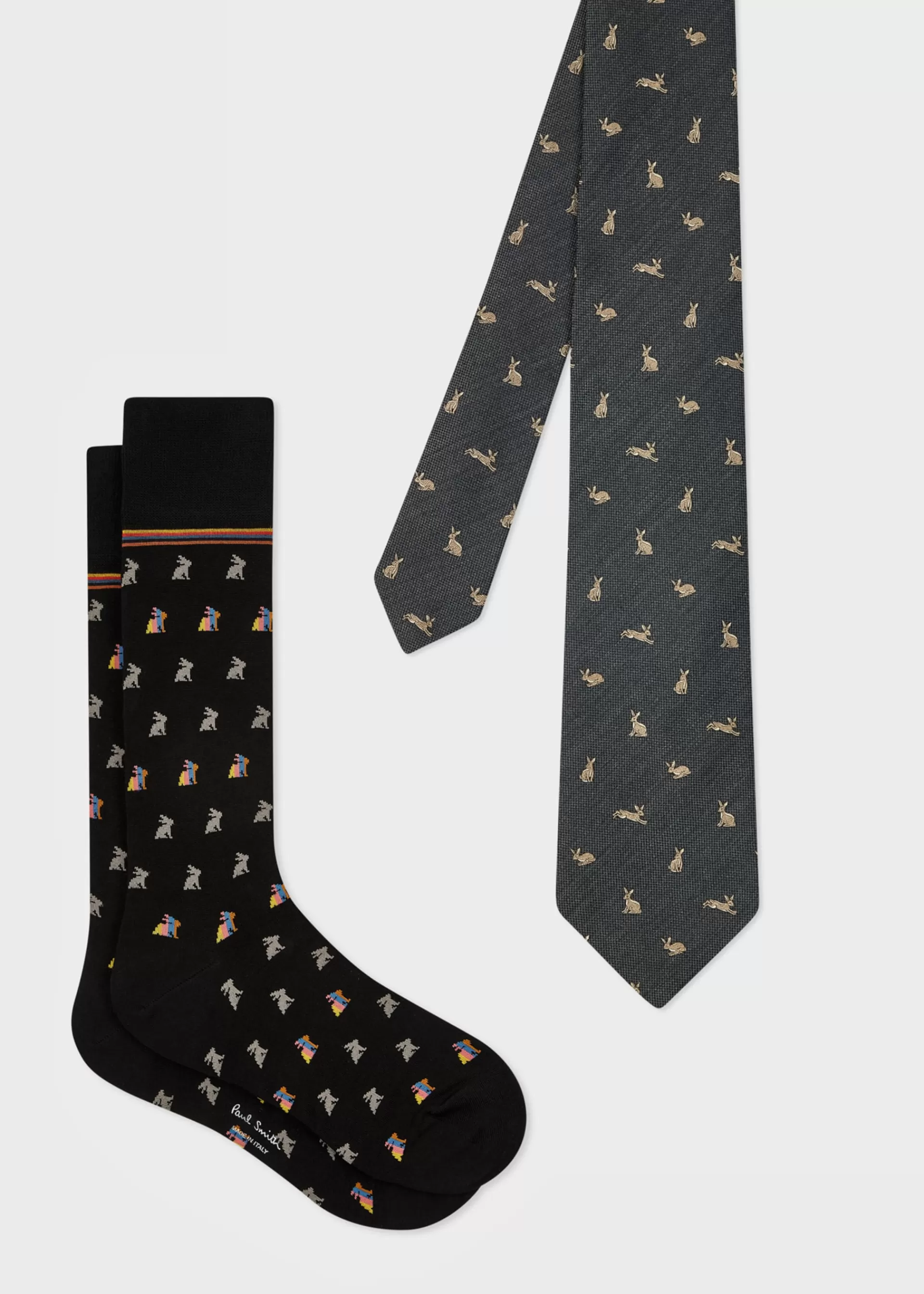 Rabbit' Tie & Socks Gift Set>Paul Smith Online