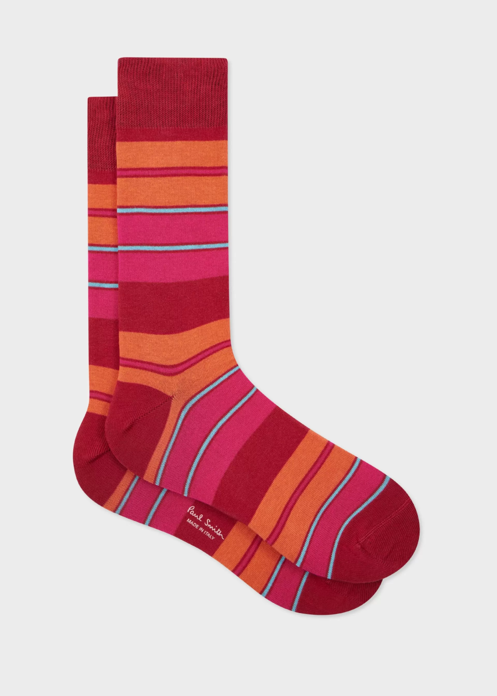 and Fuchsia Cotton-Blend Stripe Socks>Paul Smith Shop