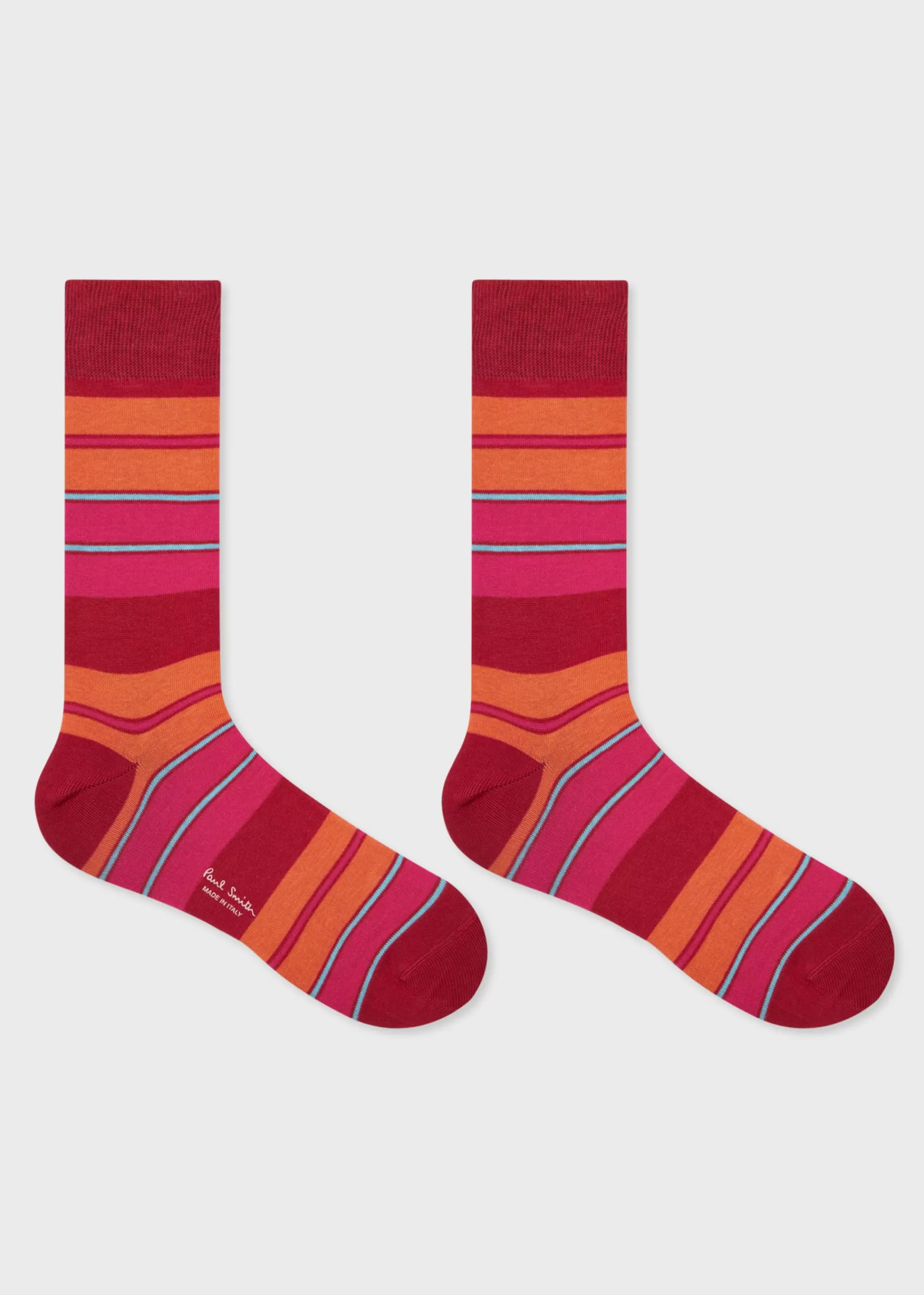 and Fuchsia Cotton-Blend Stripe Socks>Paul Smith Shop