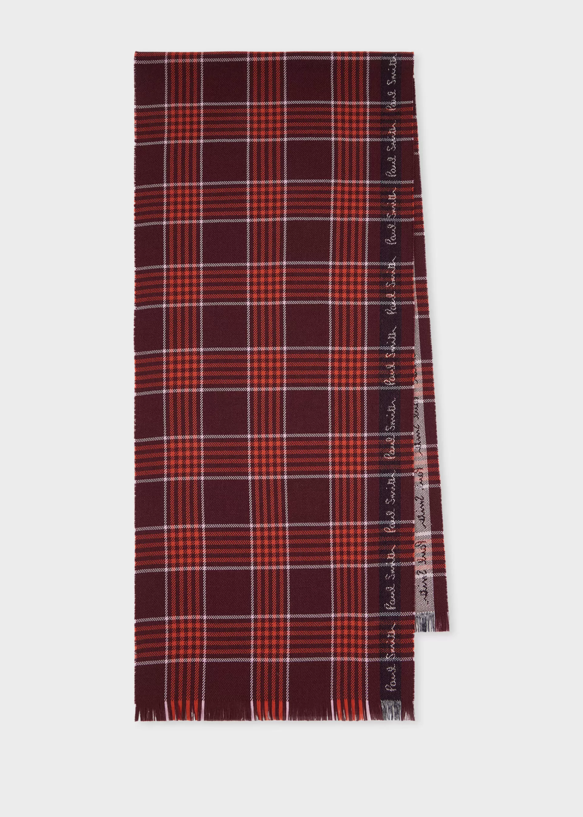 Border Check Scarf>Paul Smith Cheap