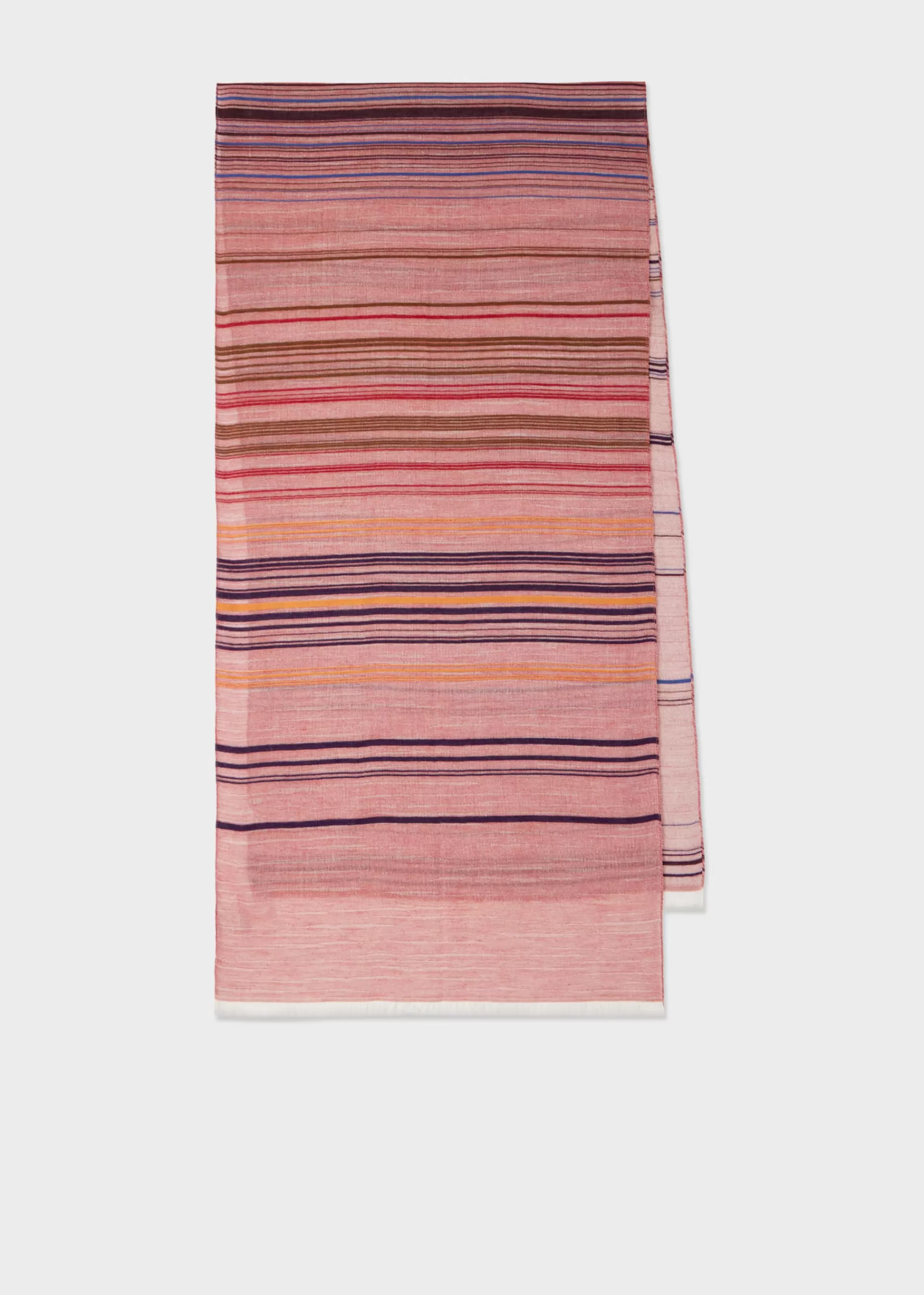 Cotton-Blend Thin Stripe Scarf>Paul Smith Fashion