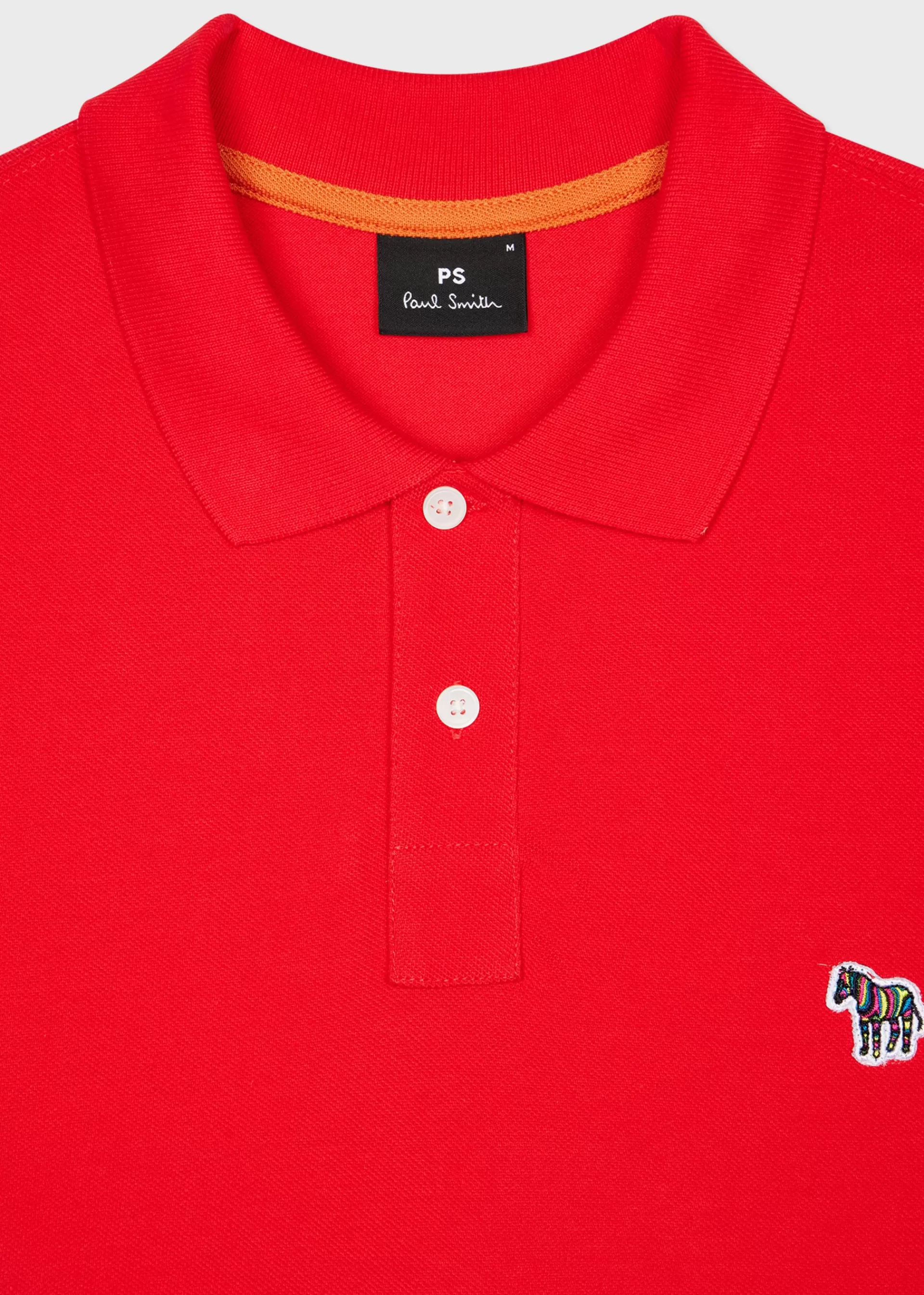 Red Organic Cotton Zebra Polo Shirt>Paul Smith Store