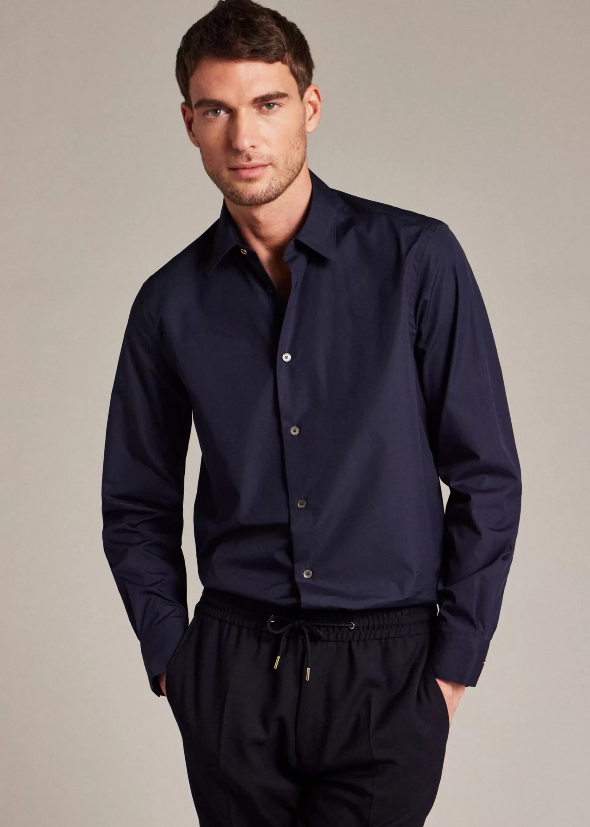 Regular-Fit Dark Cotton 'Artist Stripe' Cuff Shirt>Paul Smith Store
