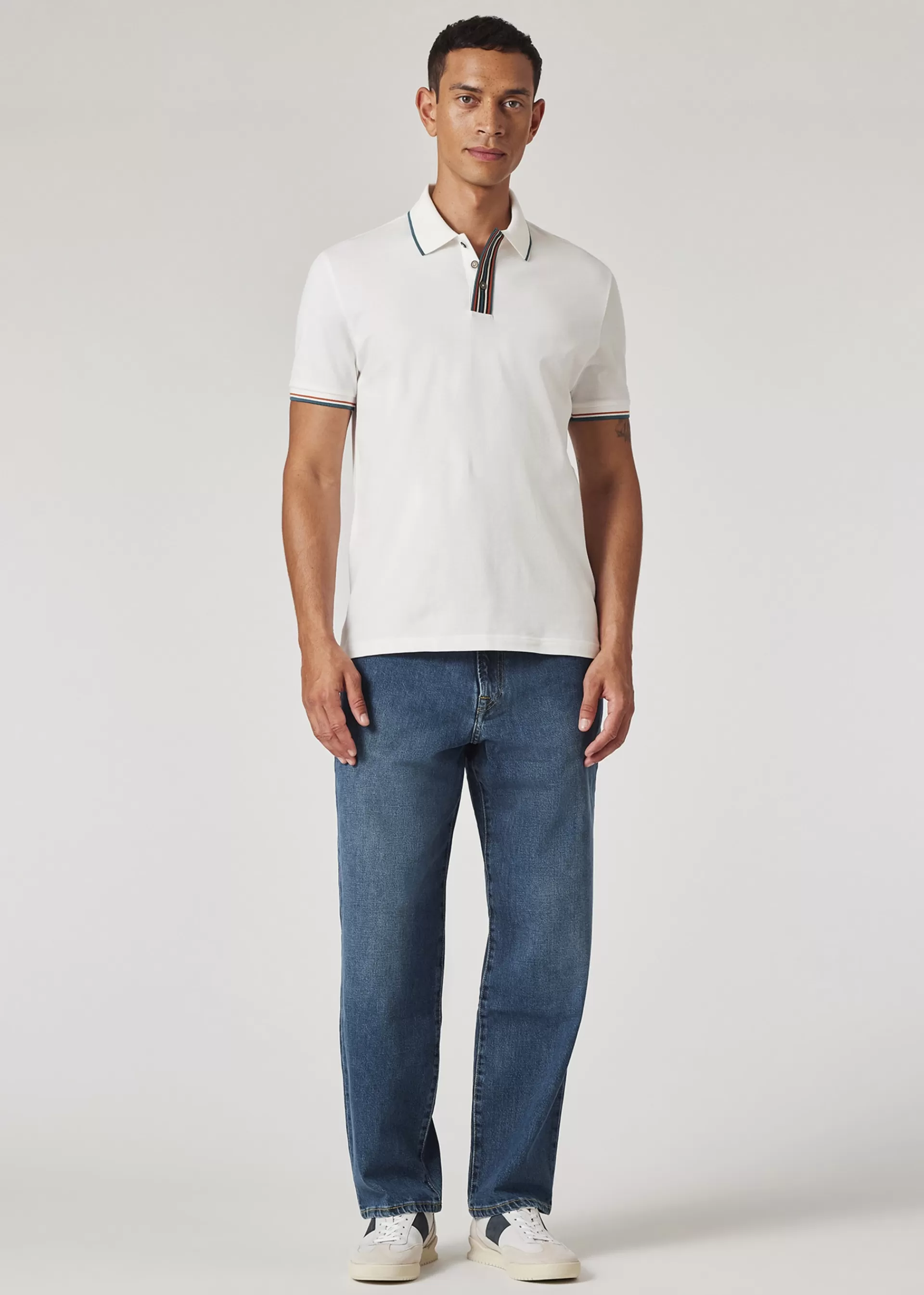 Relaxed-Fit Mid-Wash Organic Vintage Stretch Jeans>Paul Smith New