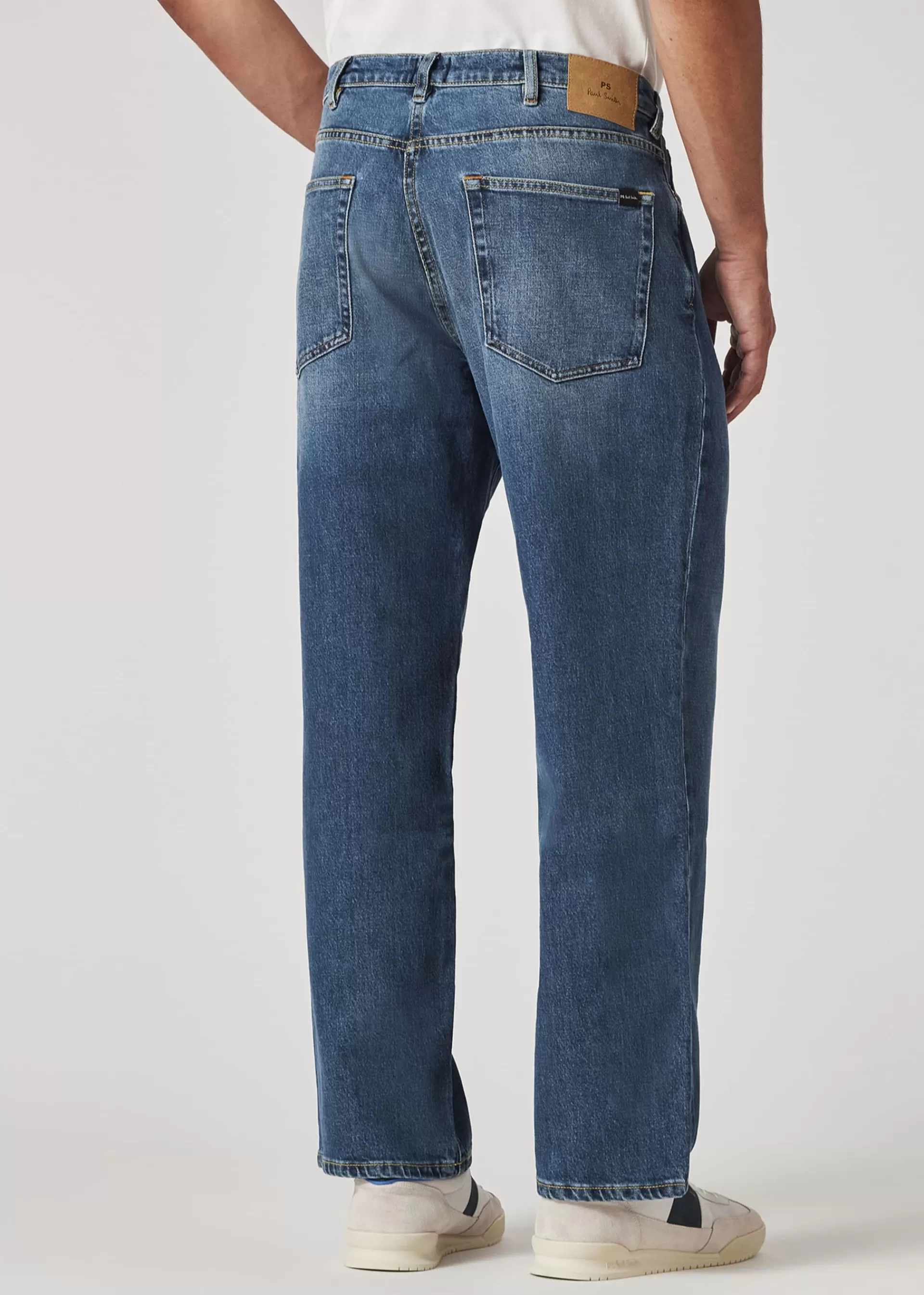 Relaxed-Fit Mid-Wash Organic Vintage Stretch Jeans>Paul Smith New